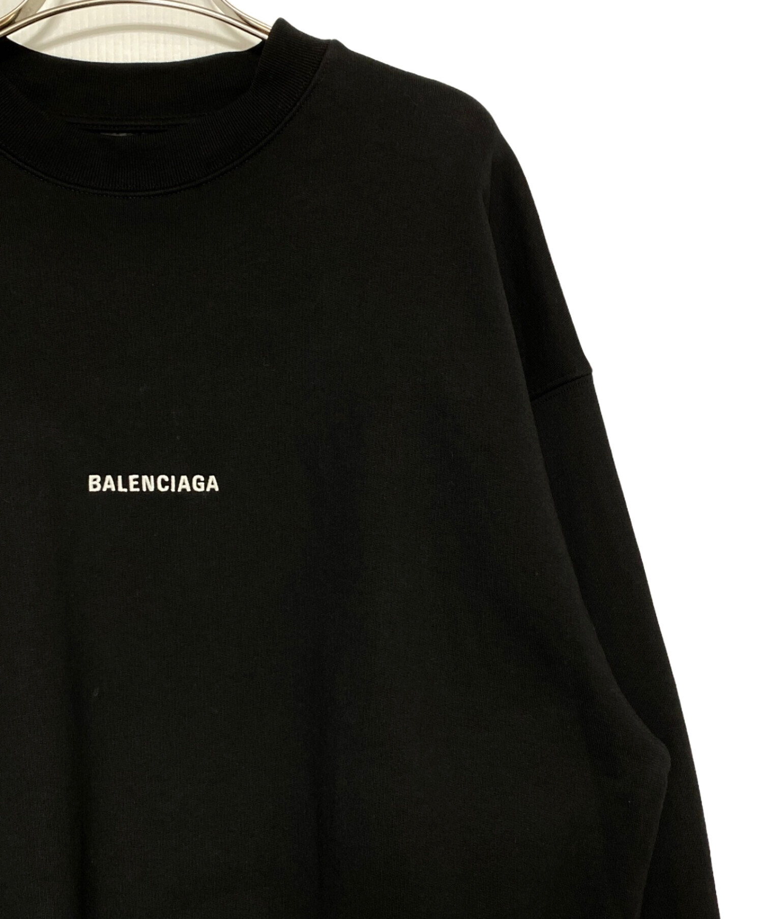中古・古着通販】BALENCIAGA (バレンシアガ) ロゴスウェット ブラック