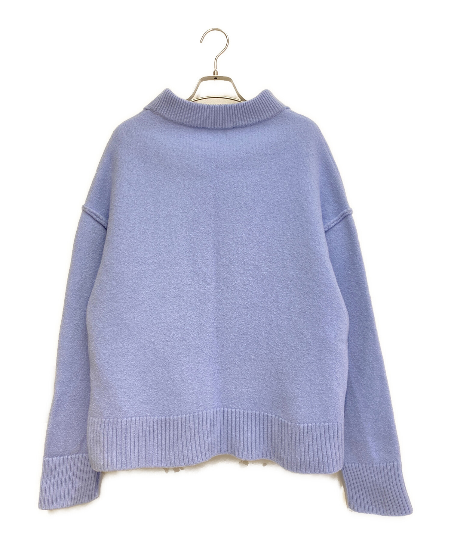 中古・古着通販】AMIPARIS (アミパリス) Vネック ハートロゴ ウール