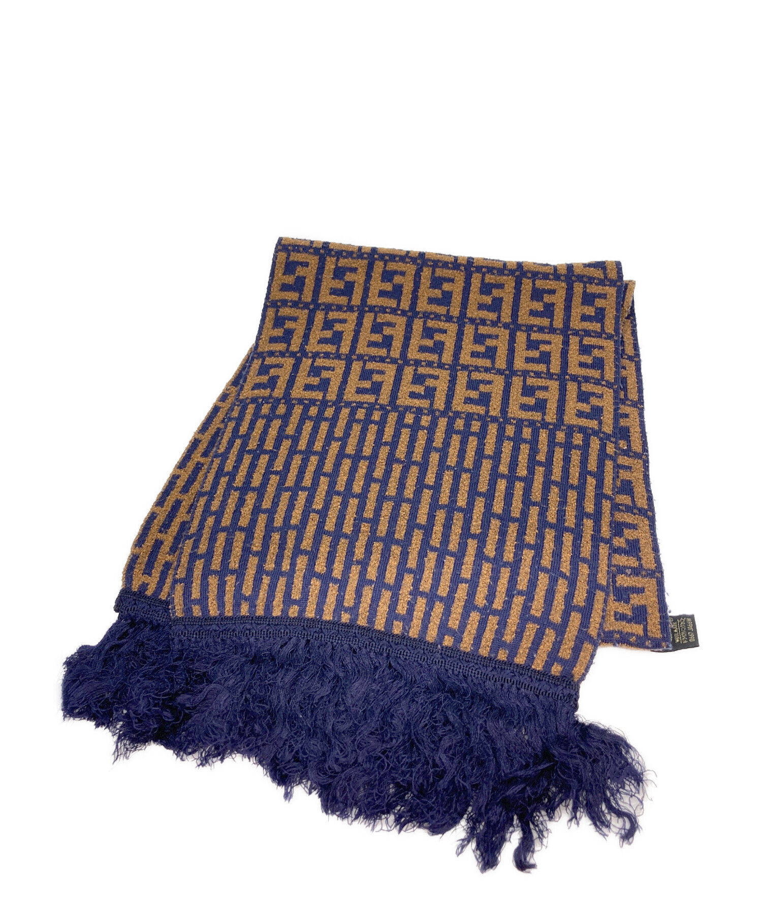 中古・古着通販】FENDI (フェンディ) マフラー ブラウン×ネイビー