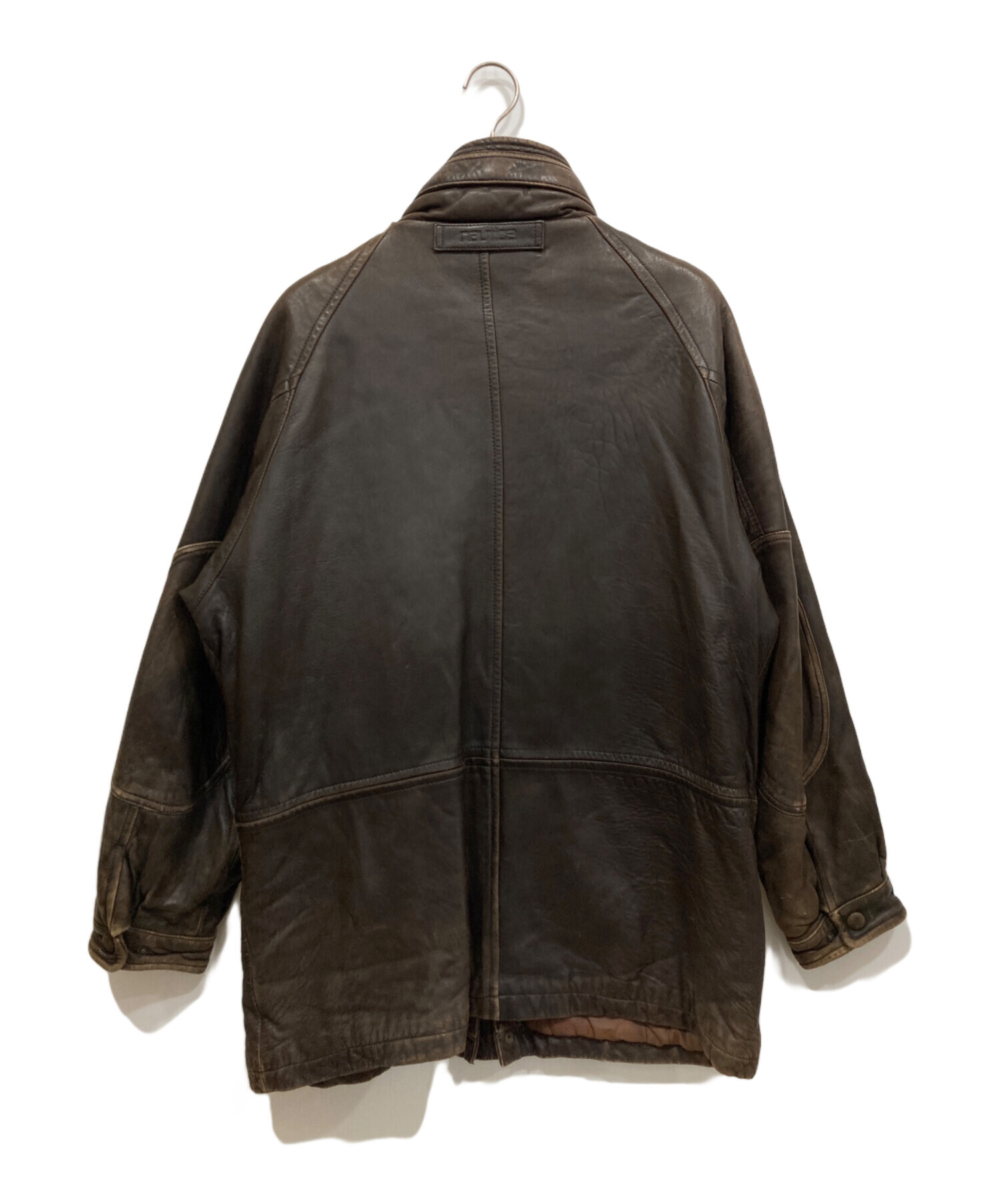 中古・古着通販】NAUTICA (ノーティカ) レザージャケット ブラウン