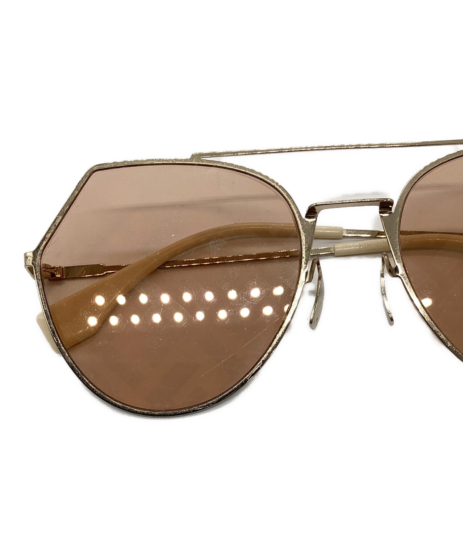 中古・古着通販】FENDI (フェンディ) サングラス ゴールド｜ブランド