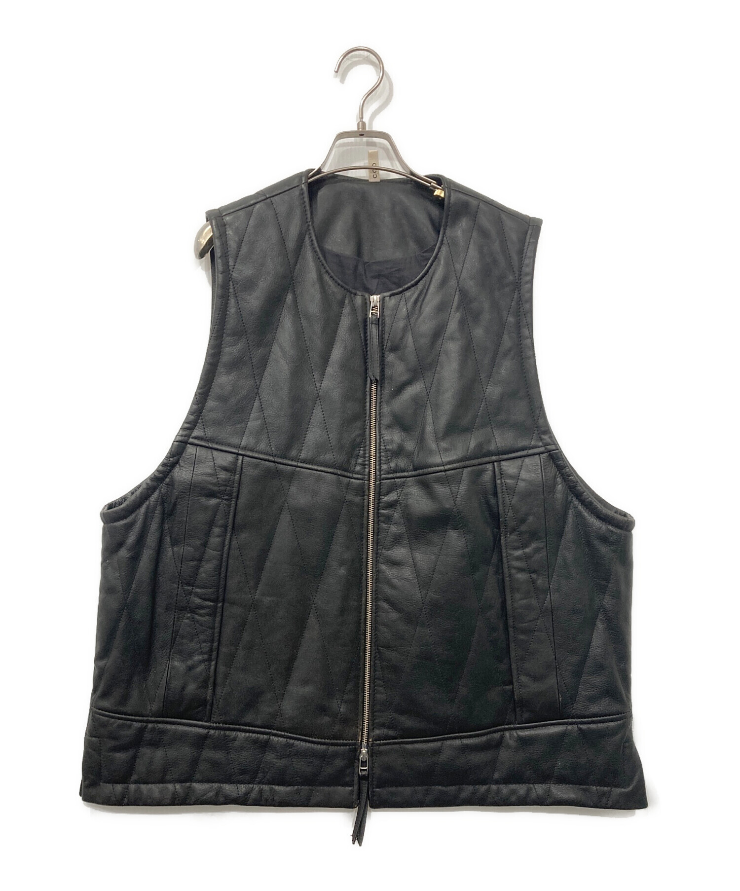 中古・古着通販】CCU (シーシーユー) QUILTED VEST/レザーキルティング