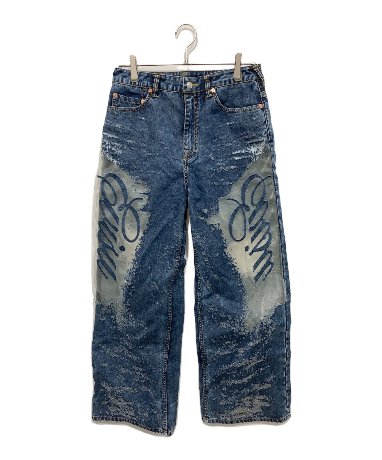 中古・古着通販】EVISU (エヴィス) カモメ刺繍とレーザー加工ワイド