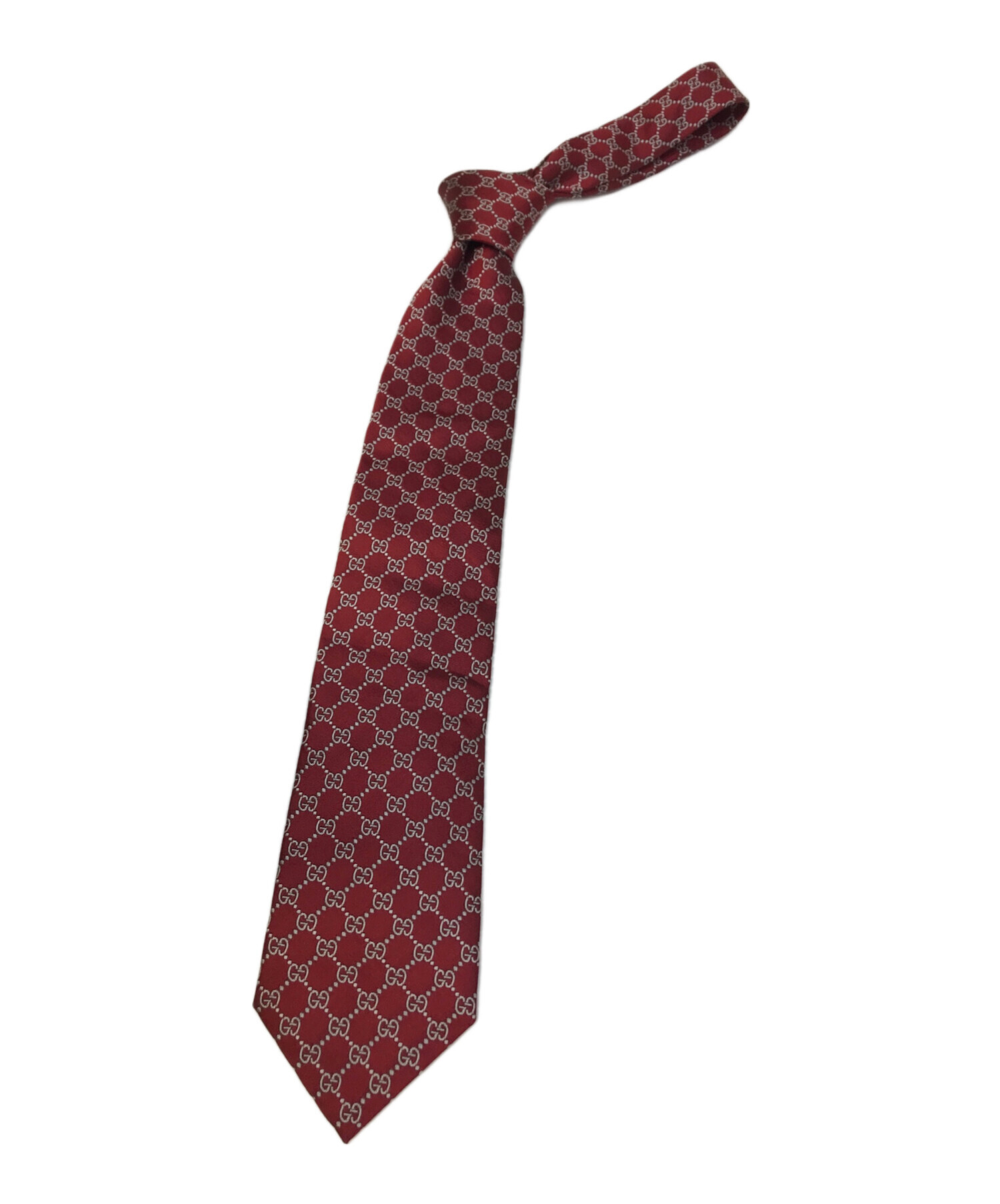 中古・古着通販】GUCCI (グッチ) GG パターン シルクネクタイ レッド