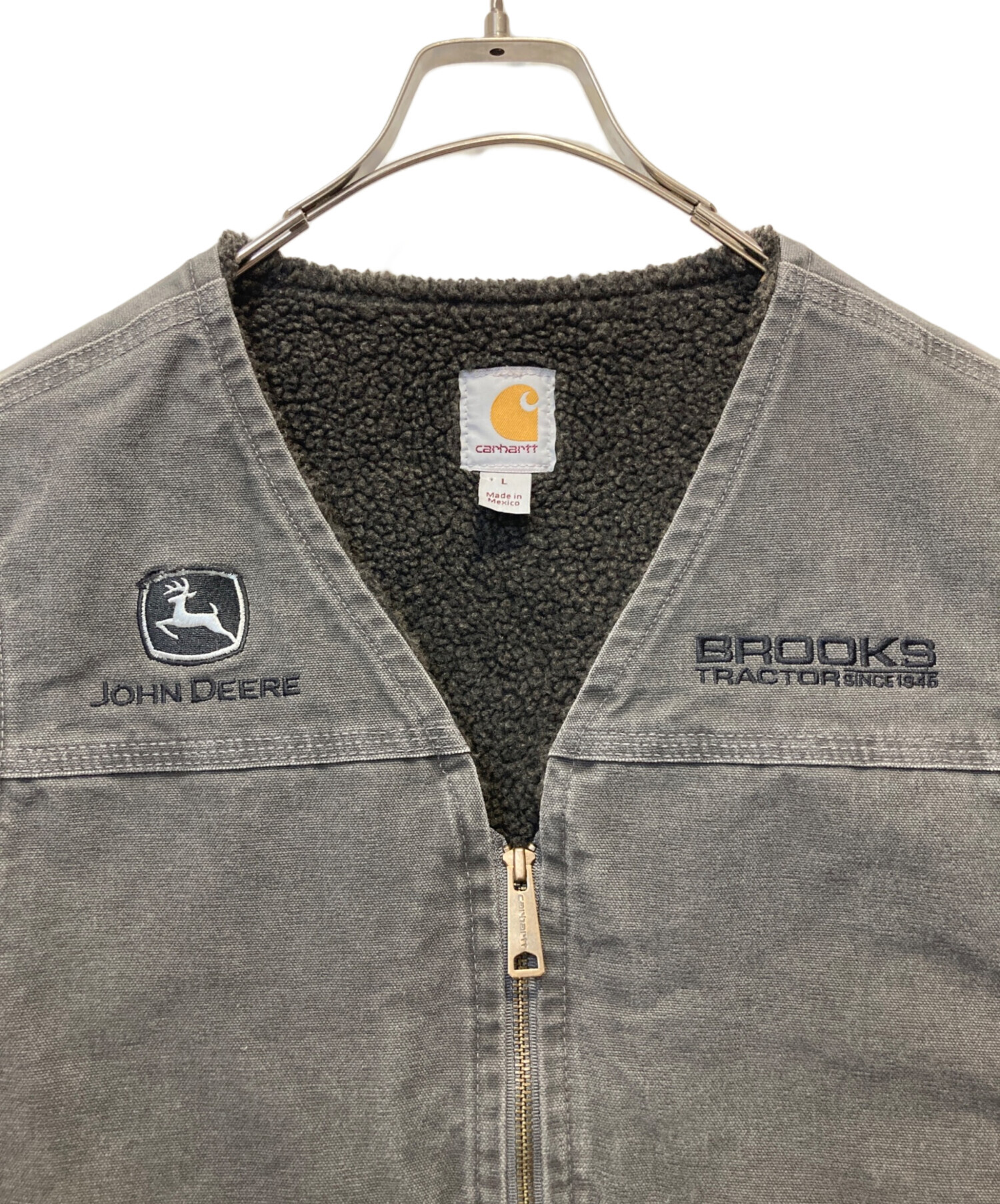 中古・古着通販】CarHartt (カーハート) 裏地ボアダックベスト グレー