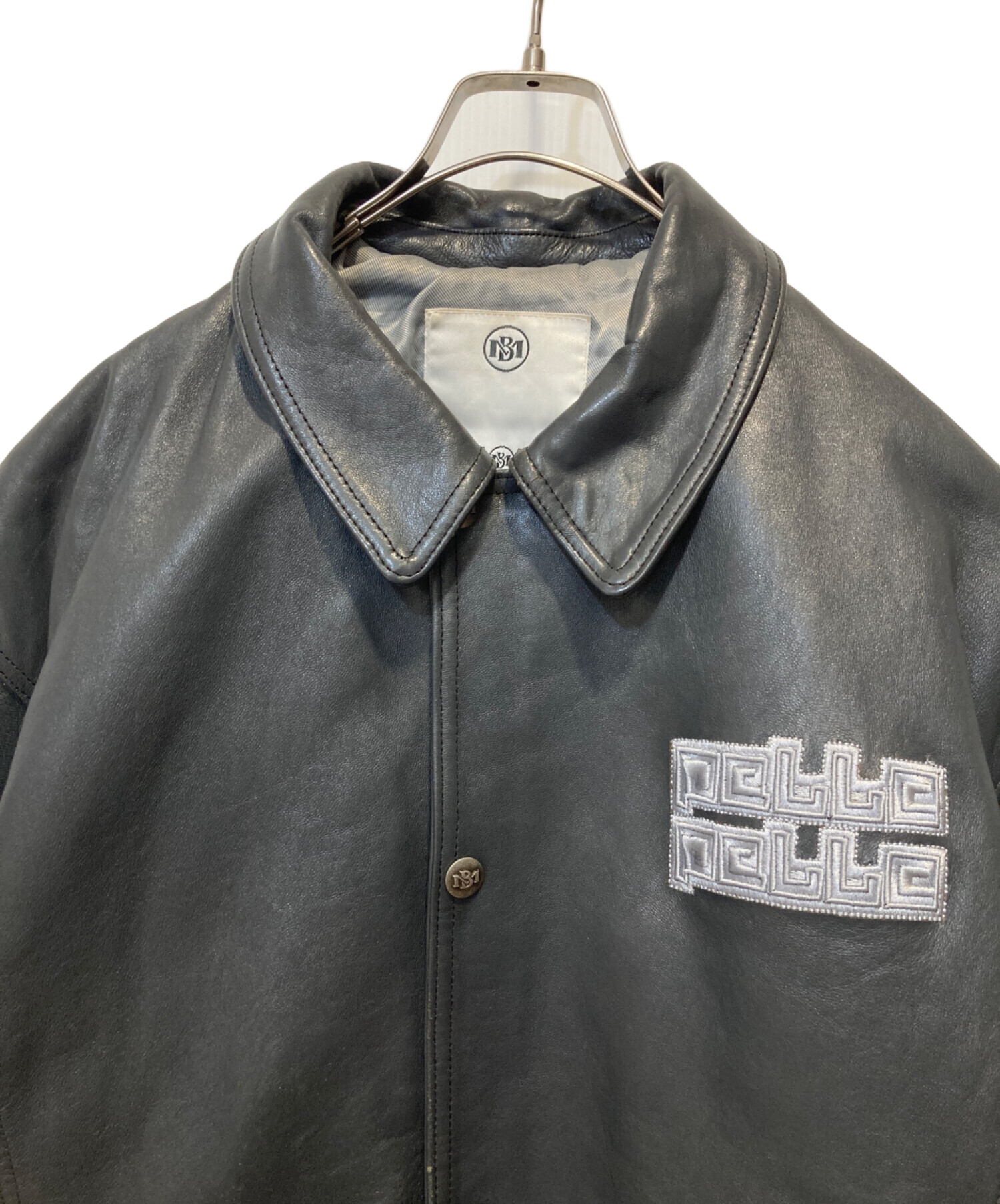 中古・古着通販】pellepelle (ペレペレ) バック刺繍レザージャケット