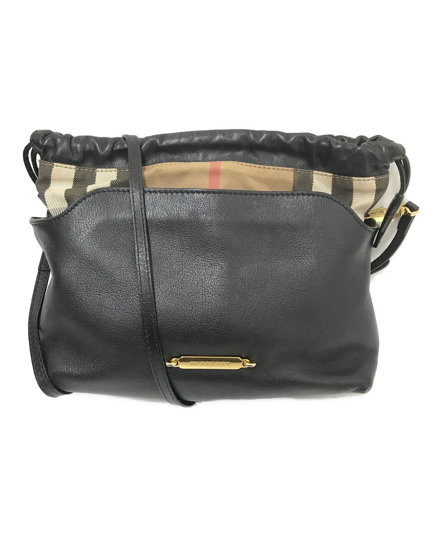 中古・古着通販】BURBERRY (バーバリー) ノヴァチェック巾着ショルダー