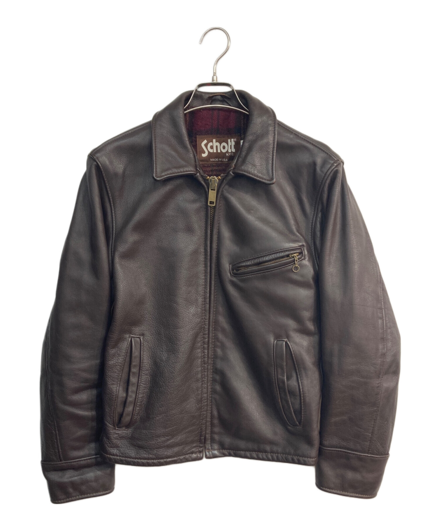 中古・古着通販】Schott (ショット) シングルライダースジャケット USA