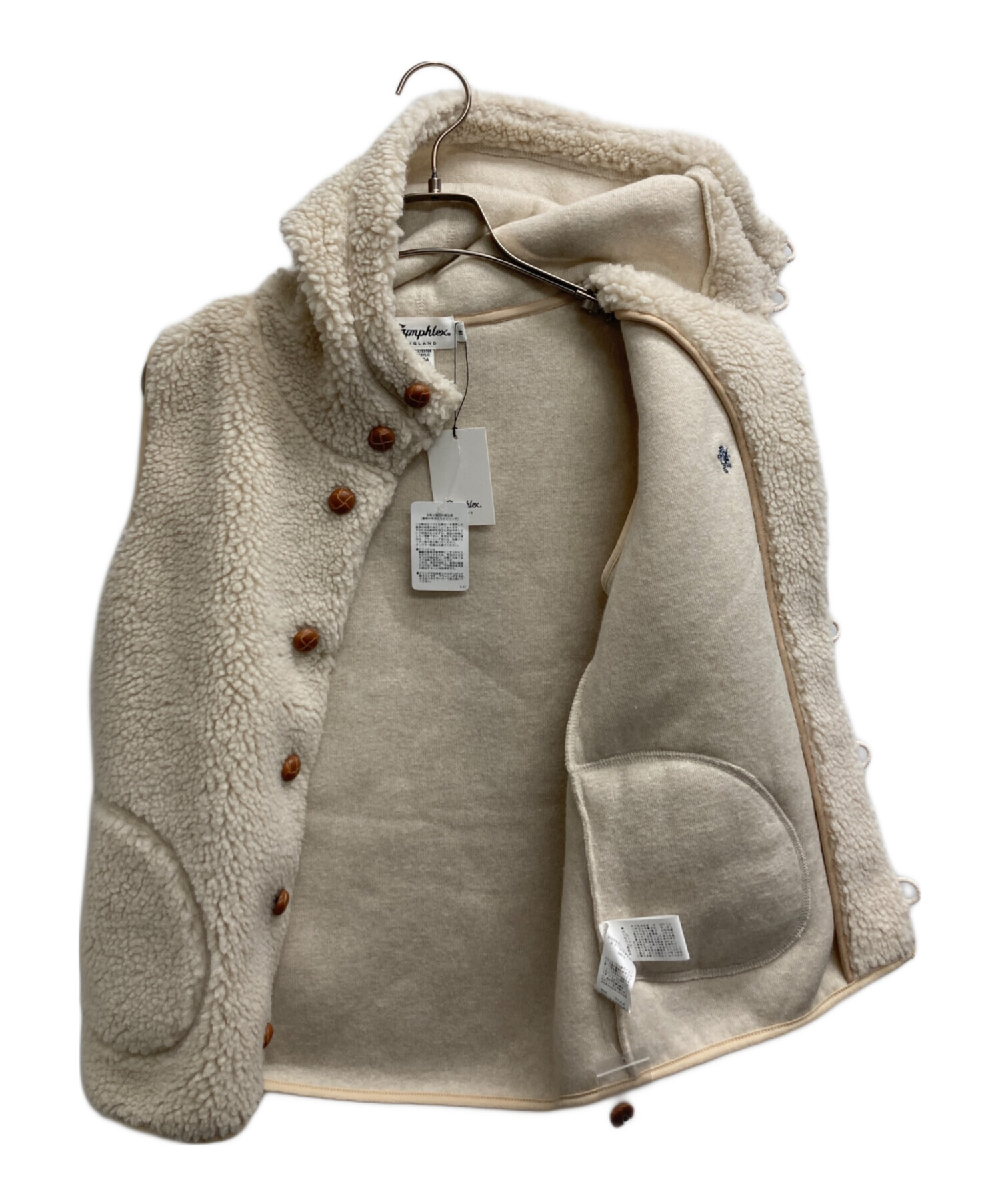 中古・古着通販】Gymphlex (ジムフレックス) ボアベスト アイボリー