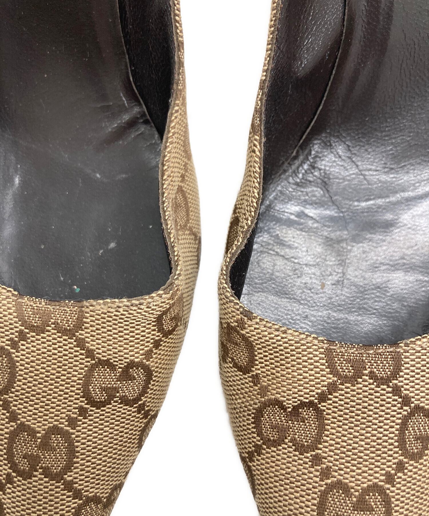 中古・古着通販】GUCCI (グッチ) バンブーヒールパンプス ベージュ