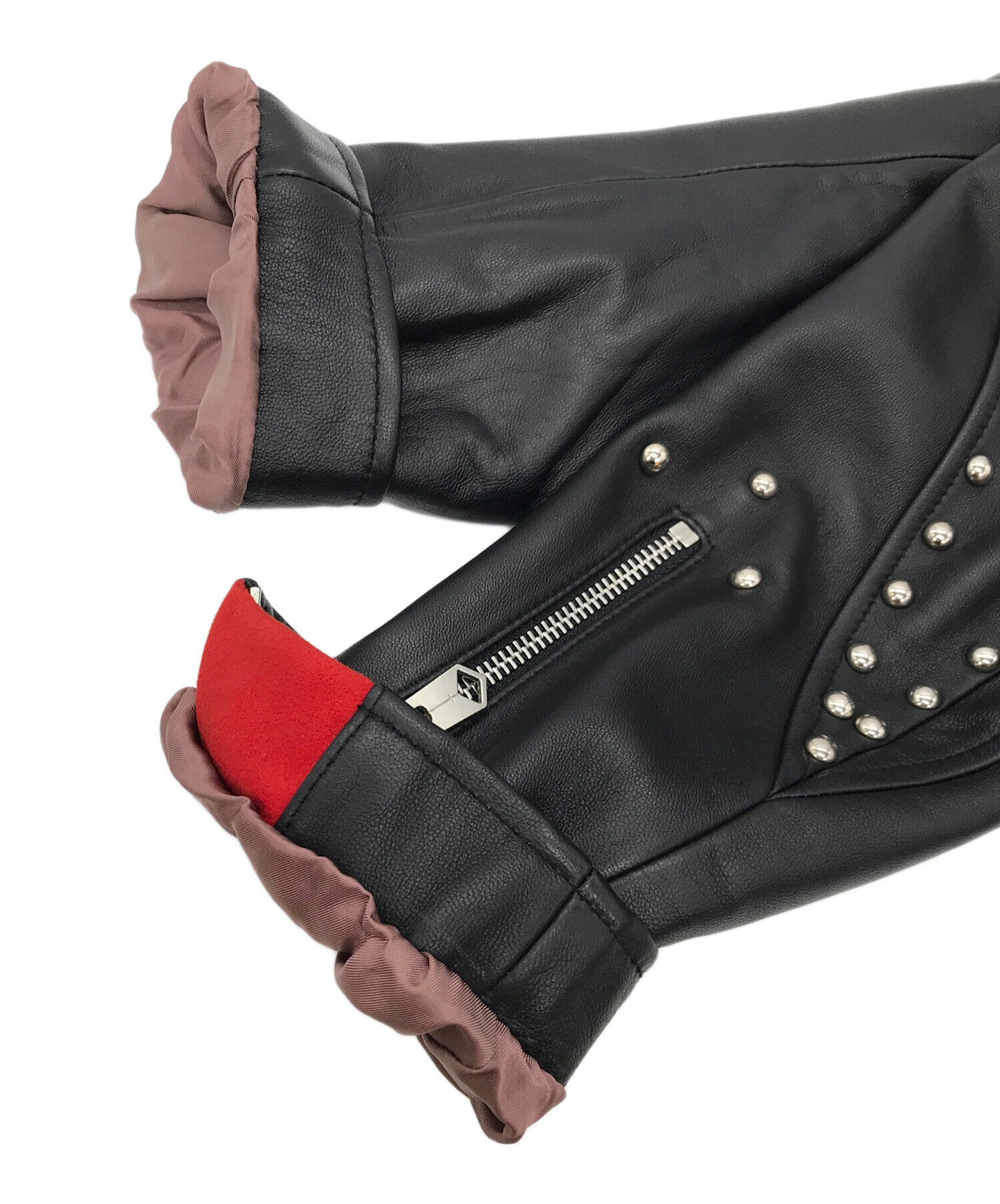 中古・古着通販】PAUL SMITH (ポールスミス) ラムレザースタッズダブル