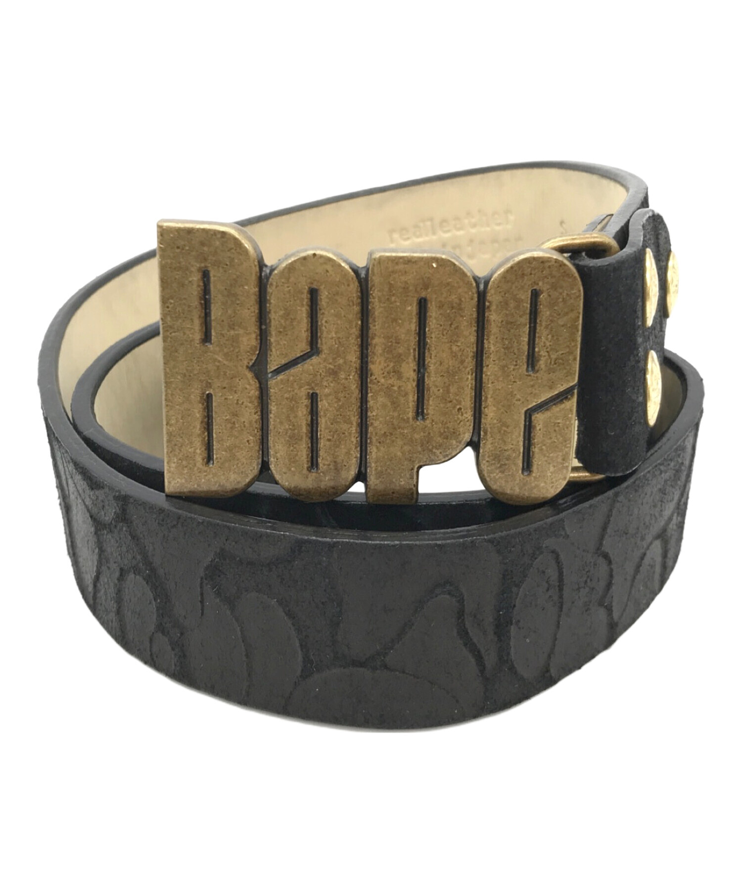 中古・古着通販】A BATHING APE (アベイシングエイプ) カウレザー