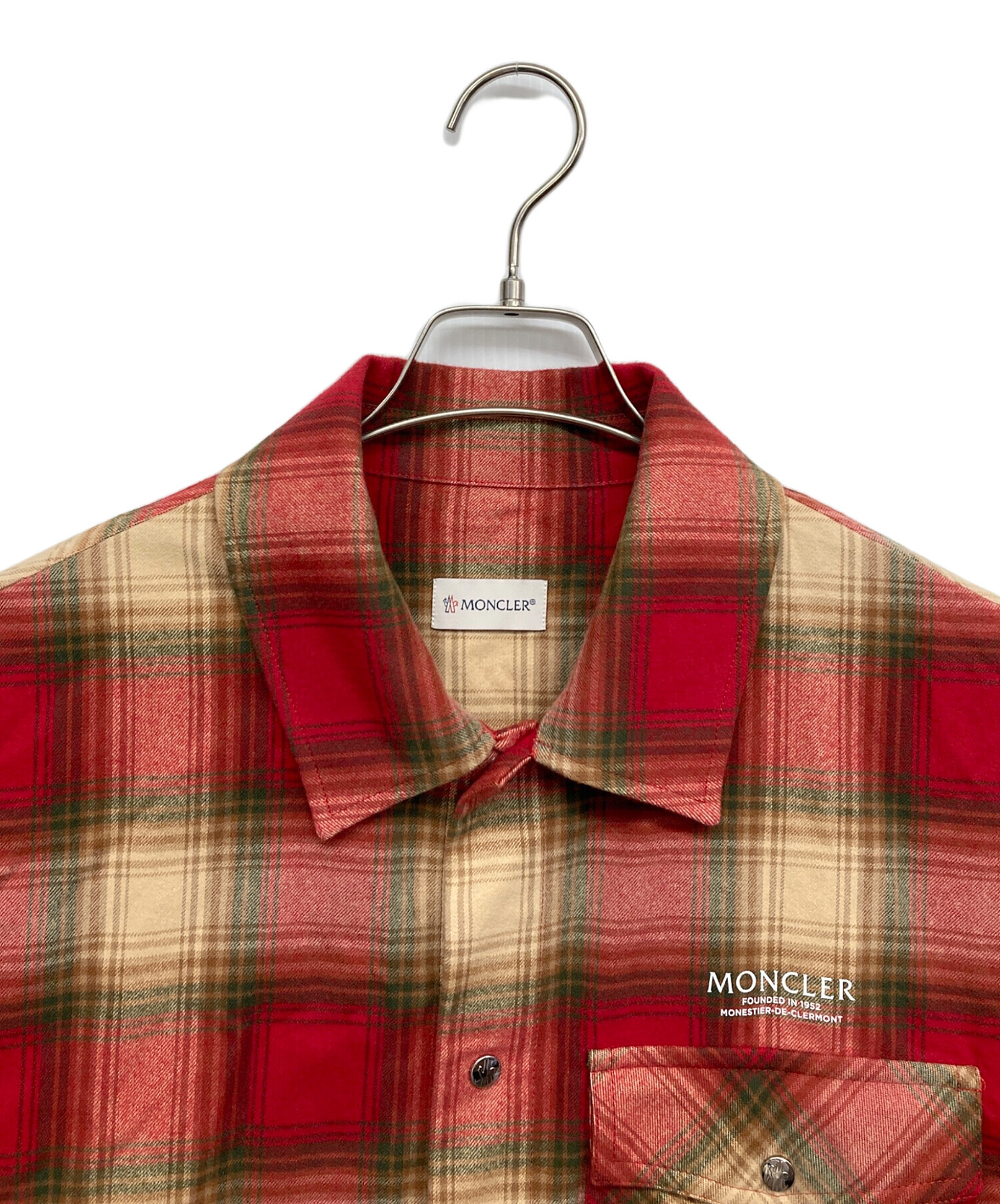 中古・古着通販】MONCLER (モンクレール) CAMICIA/長袖チェックシャツ