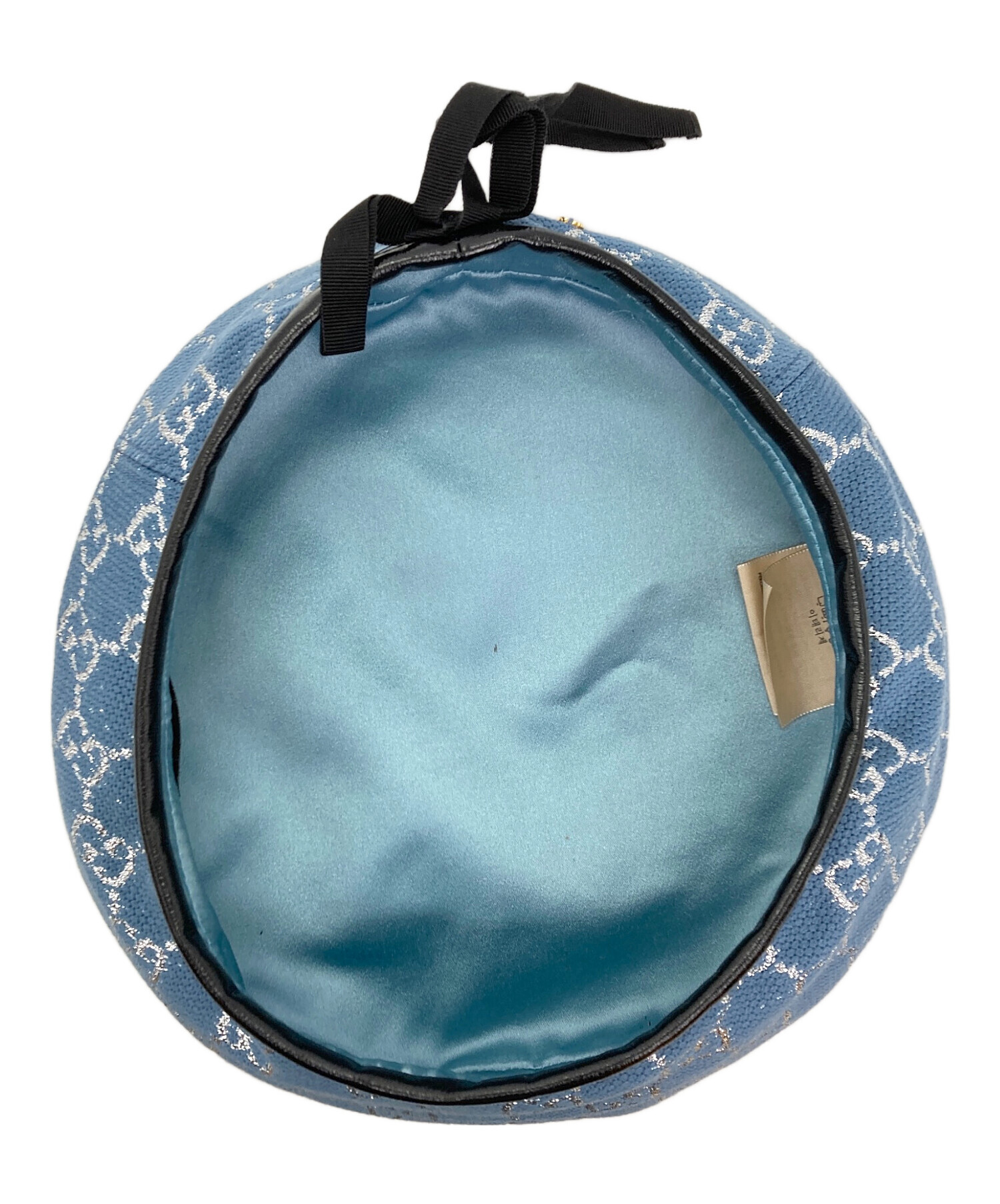 中古・古着通販】GUCCI (グッチ) GGラメ ベレーハット ブルー サイズ