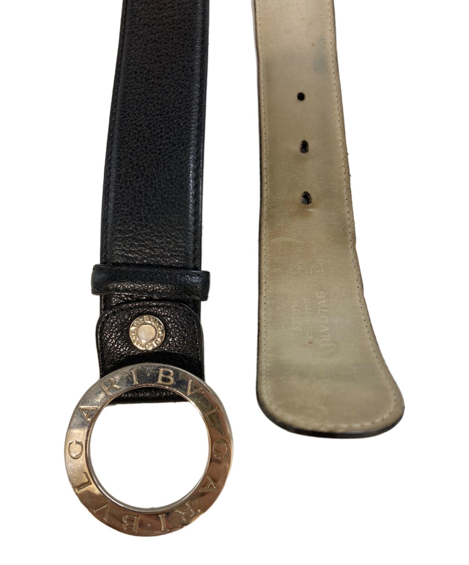 中古・古着通販】BVLGARI (ブルガリ) レザーベルト ブラック｜ブランド