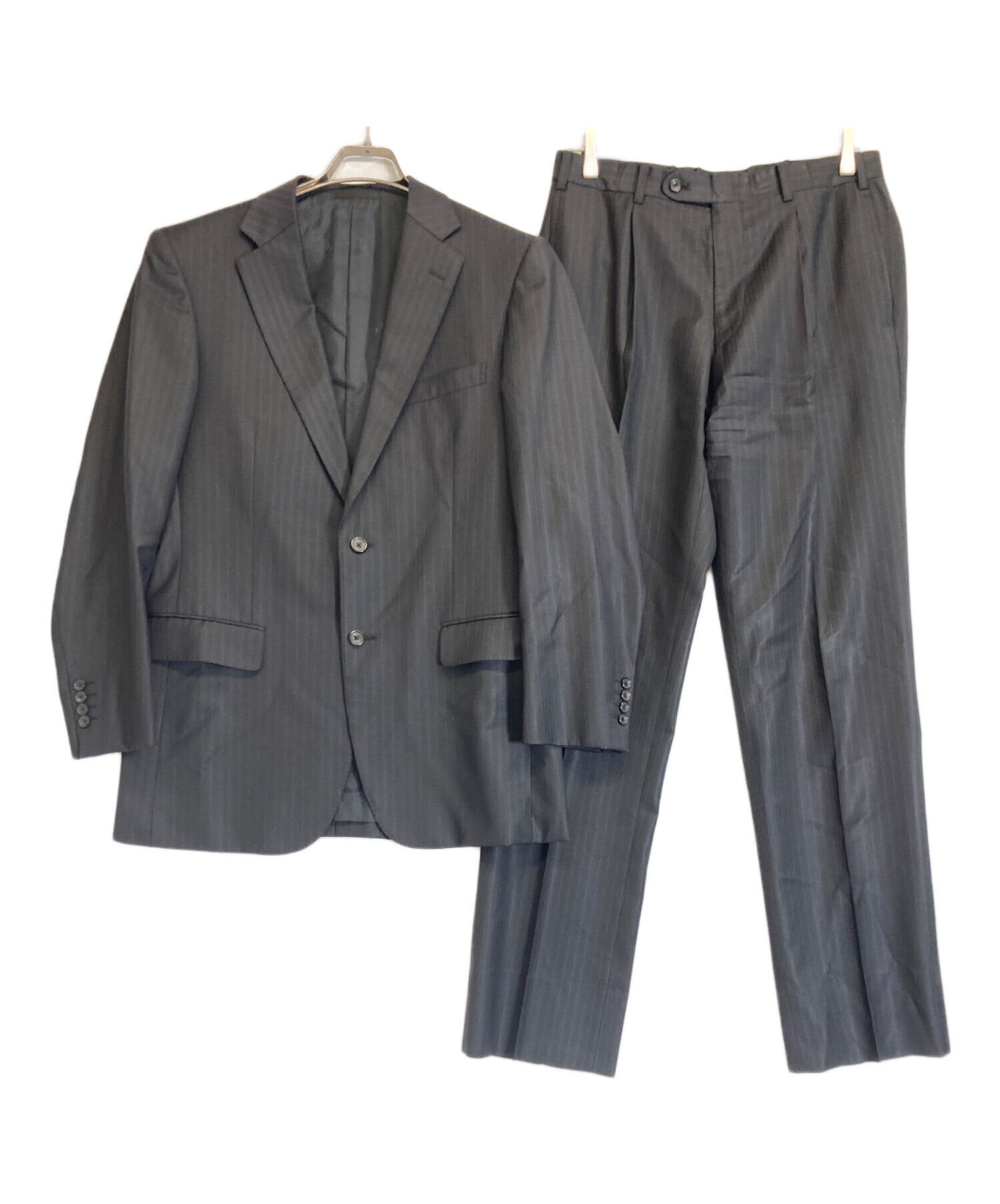 BURBERRY ブラック スーツ ジャッケットBB5 パンツ ウエスト88 楽天