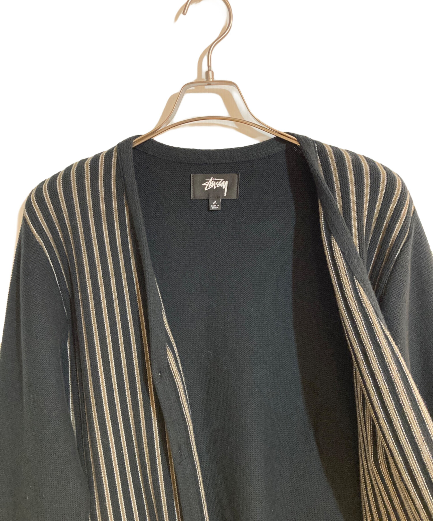 中古・古着通販】stussy (ステューシー) stripe cardigan/ストライプ