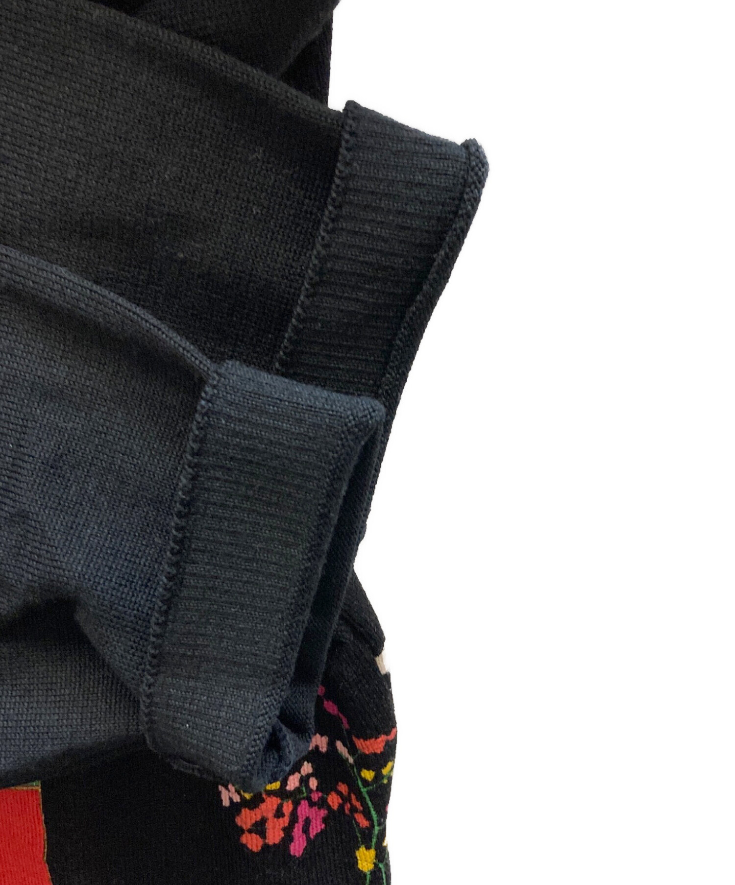 中古・古着通販】LEONARD (レオナール) 総柄丸首カーディガン ブラック