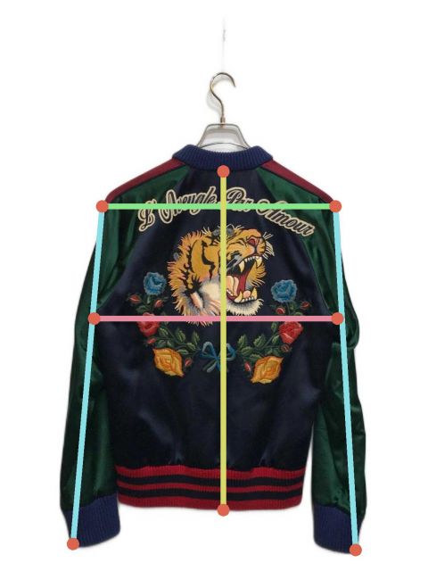 中古・古着通販】GUCCI (グッチ) タイガー刺繍スカジャン/482141 Z641B