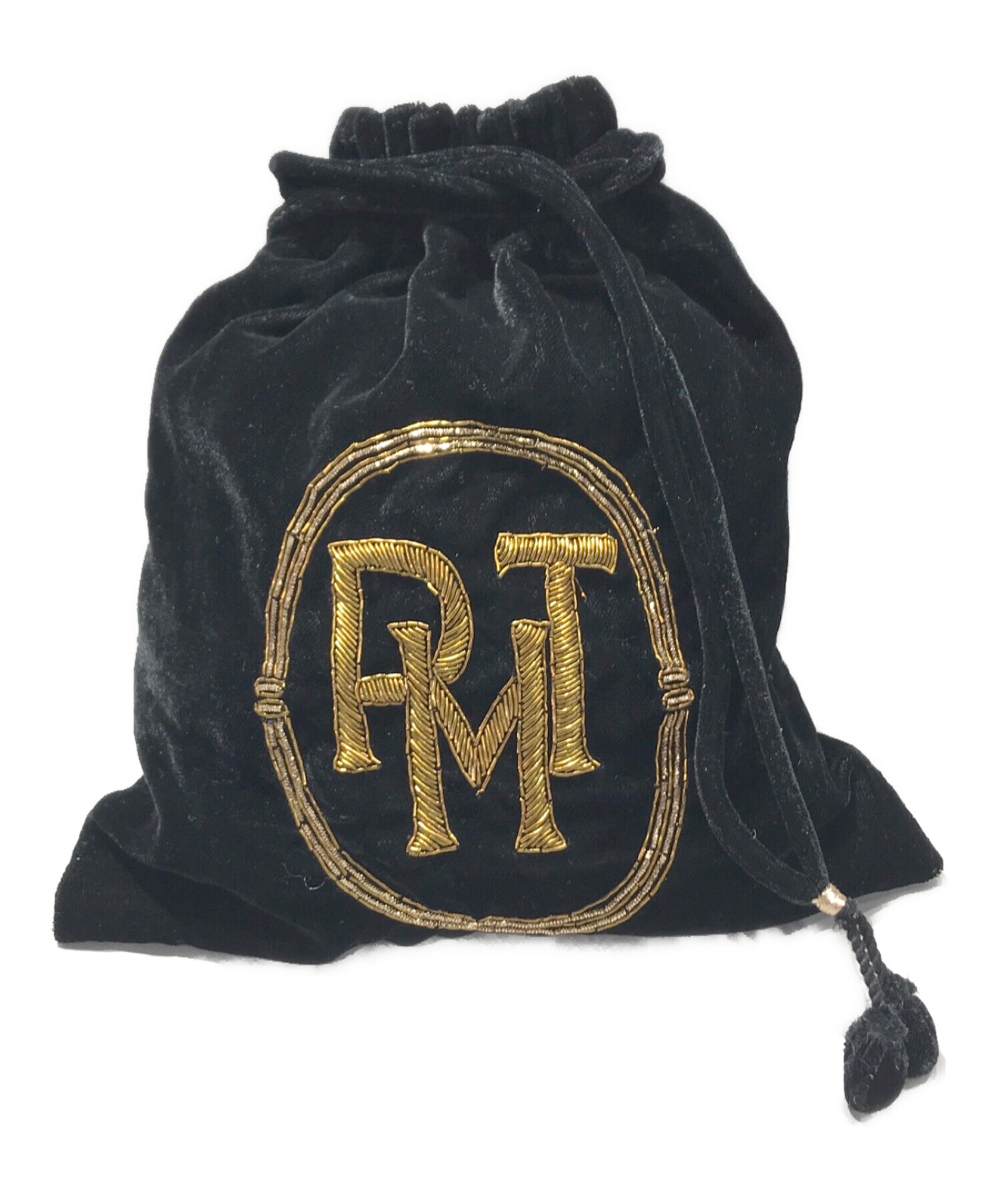 中古・古着通販】PIMENTE (ピモンテ) 刺繍巾着ポーチ ブラック