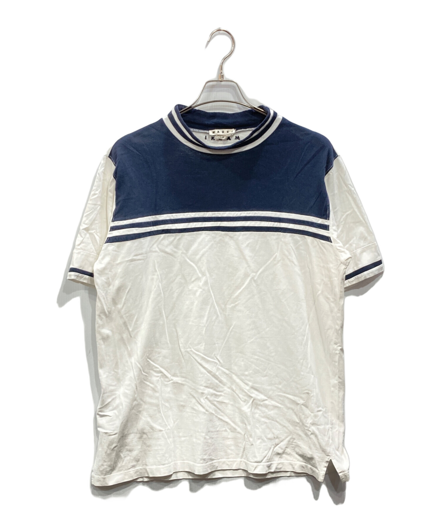 中古・古着通販】MARNI (マルニ) Tシャツ ホワイト×ネイビー サイズ:44