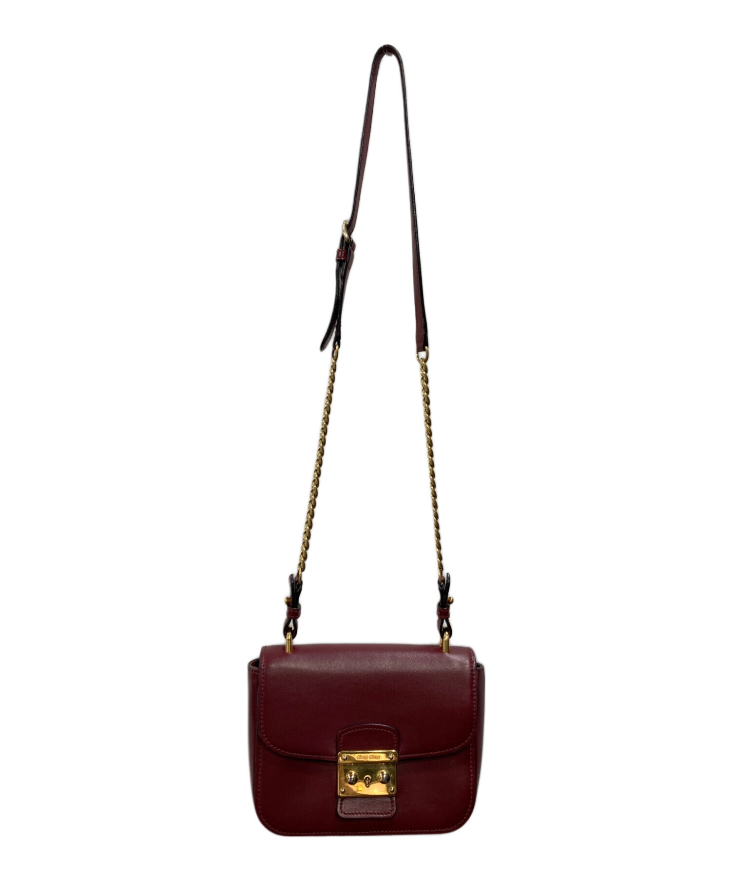 中古・古着通販】MIU MIU (ミュウミュウ) ショルダーバッグ レッド