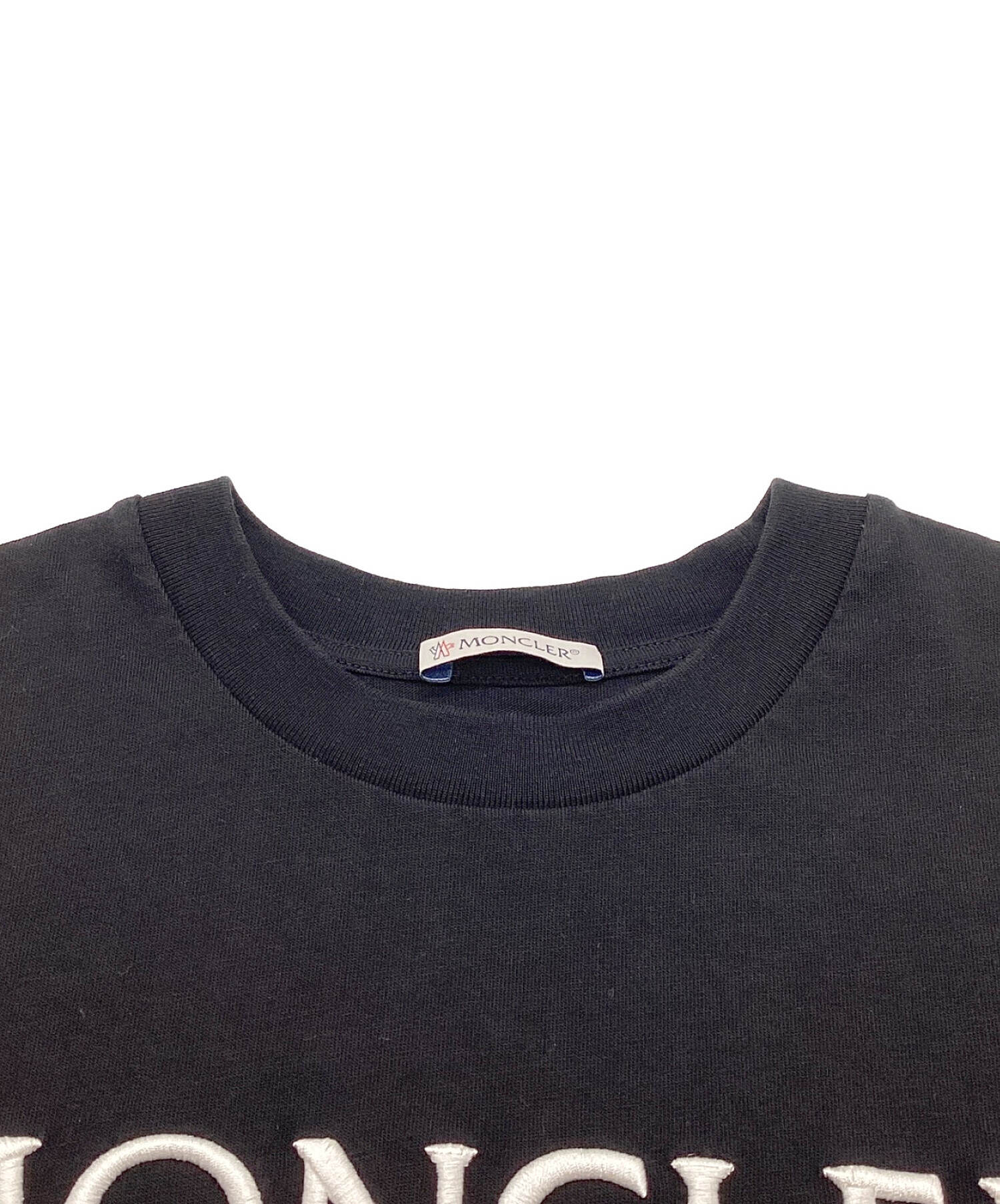 中古・古着通販】MONCLER (モンクレール) ロゴ刺繍Tシャツ クルー