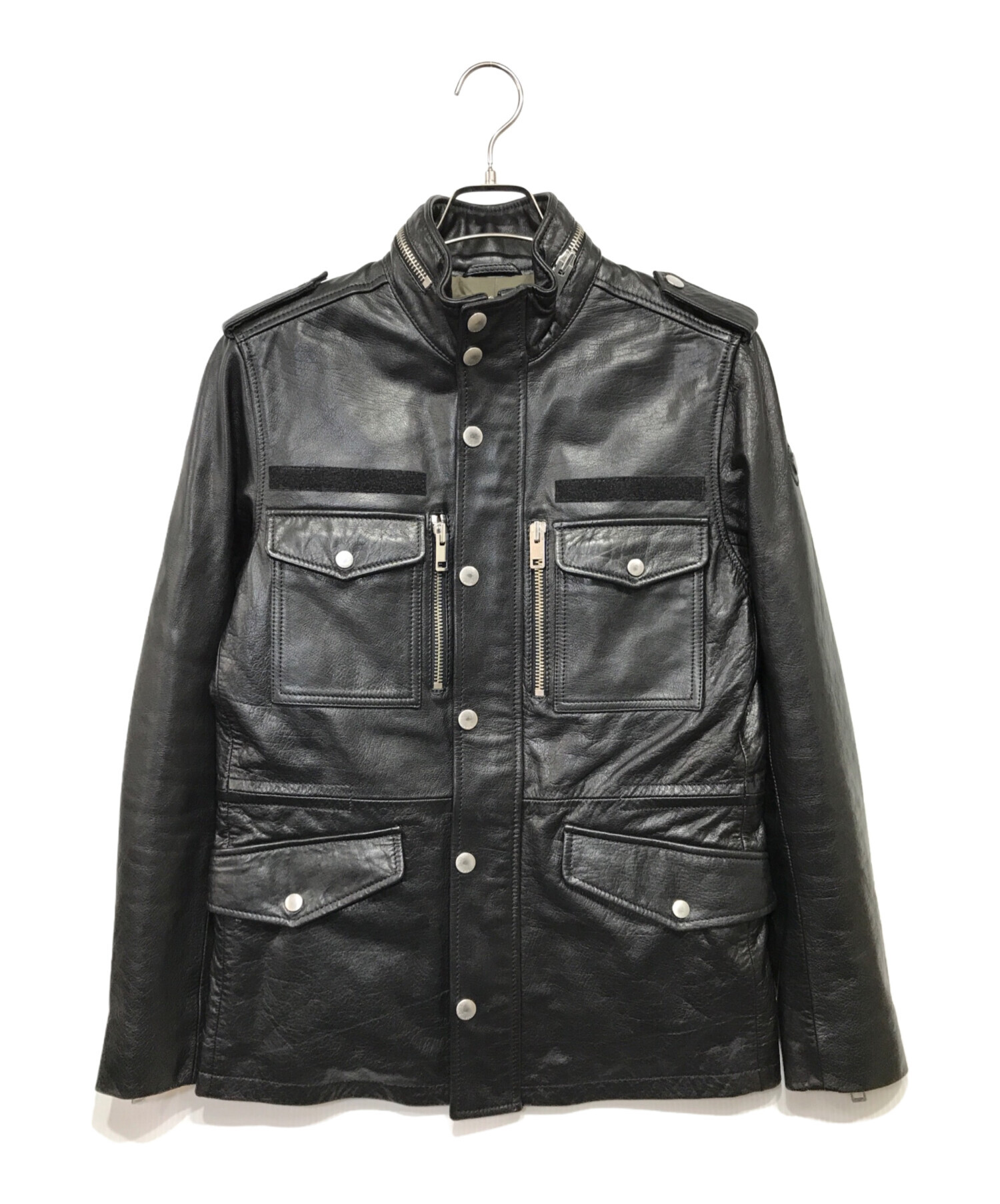 中古・古着通販】DIESEL (ディーゼル) M-65 レザージャケット ブラック