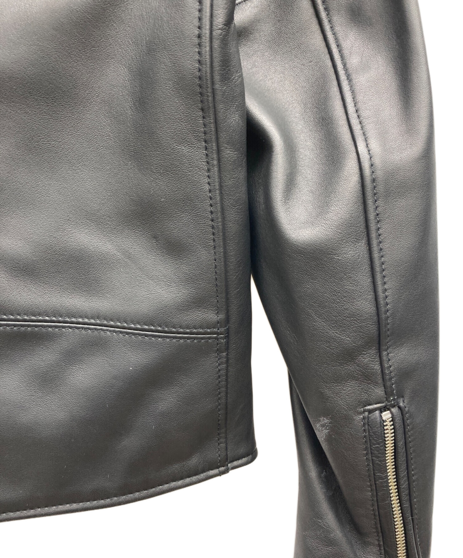 中古・古着通販】BEAMS (ビームス) ラムレザーダブルライダース