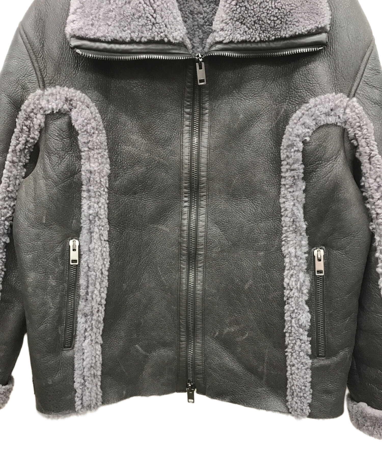 中古・古着通販】DIESEL (ディーゼル) ラムレザームートンジャケット