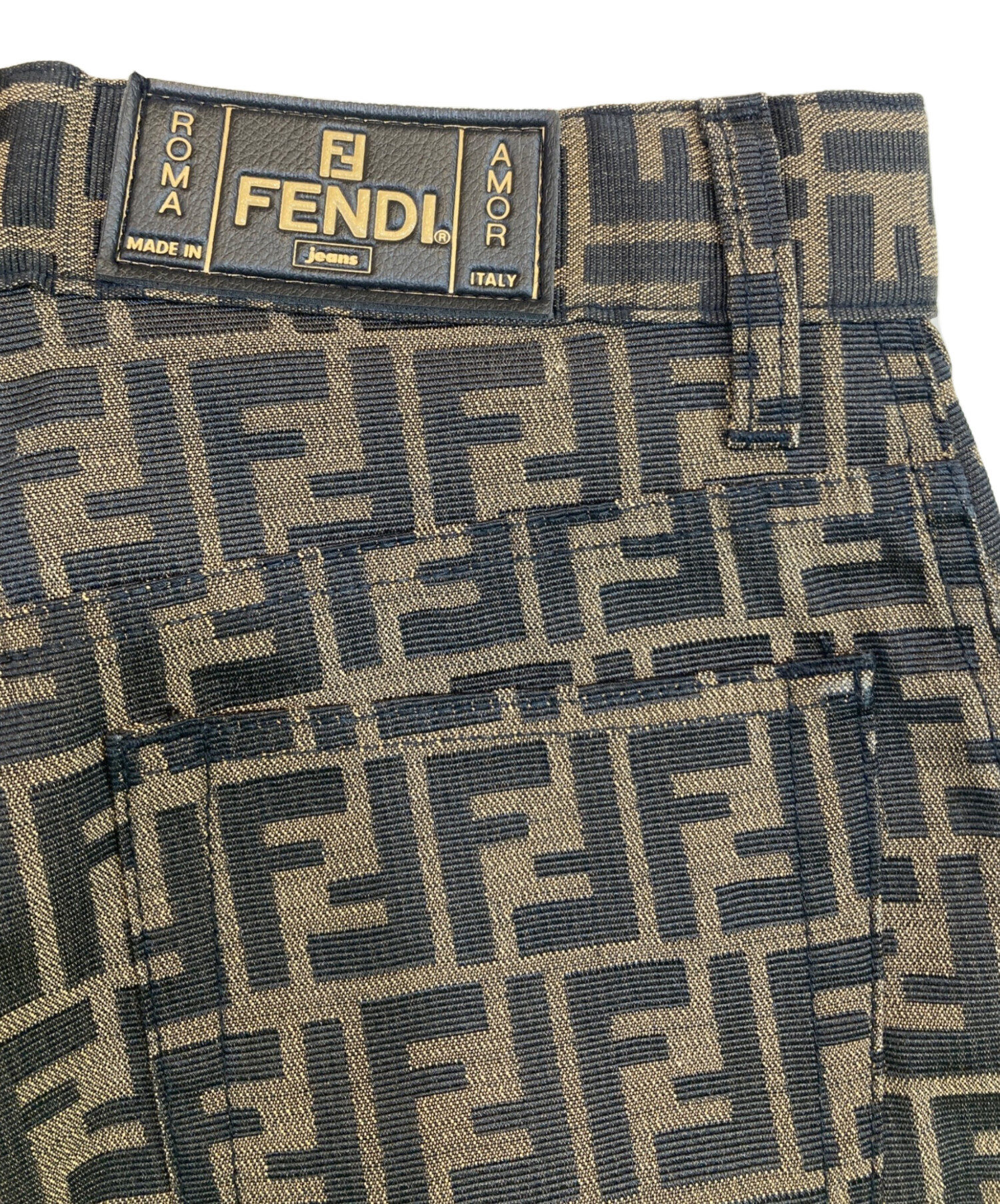 中古・古着通販】FENDI (フェンディ) ズッカ柄パンツ ブラウン サイズ