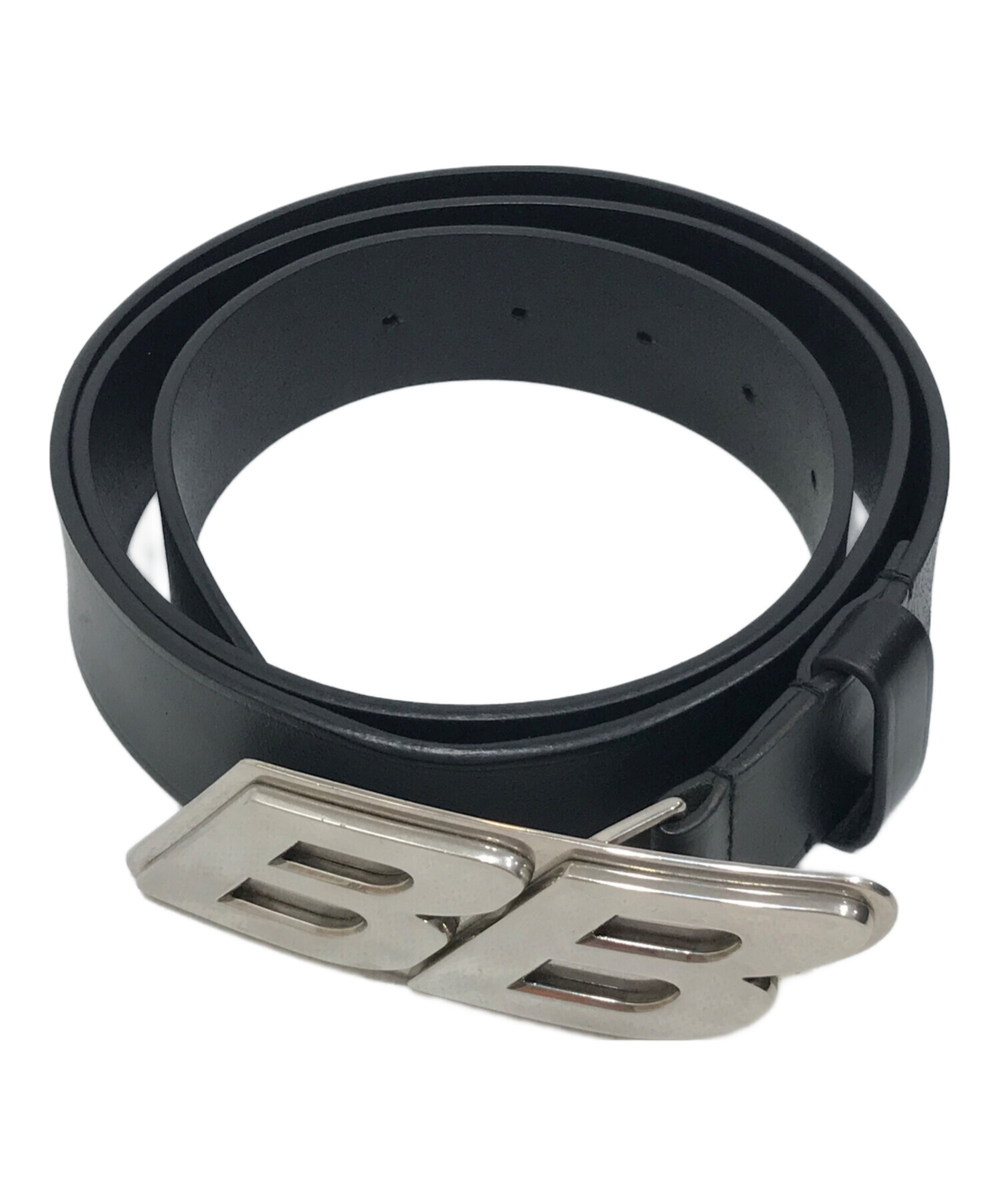 中古・古着通販】BALENCIAGA (バレンシアガ) BBロゴベルト ブラック