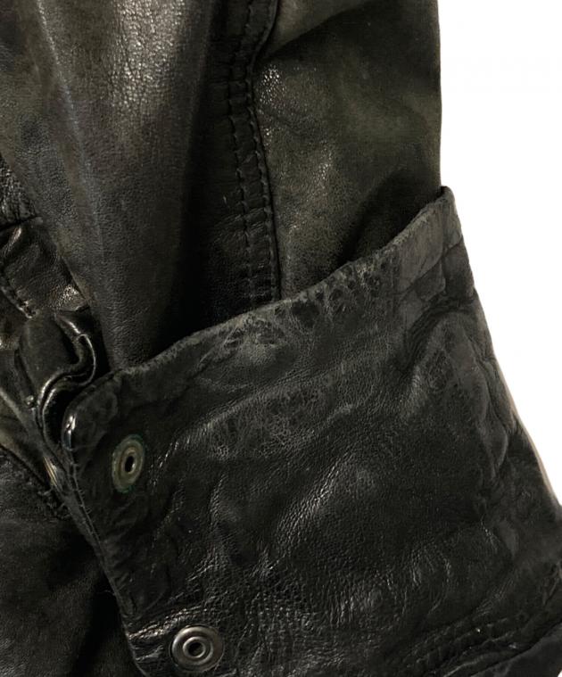 中古・古着通販】DIESEL (ディーゼル) ラムレザーライダースジャケット