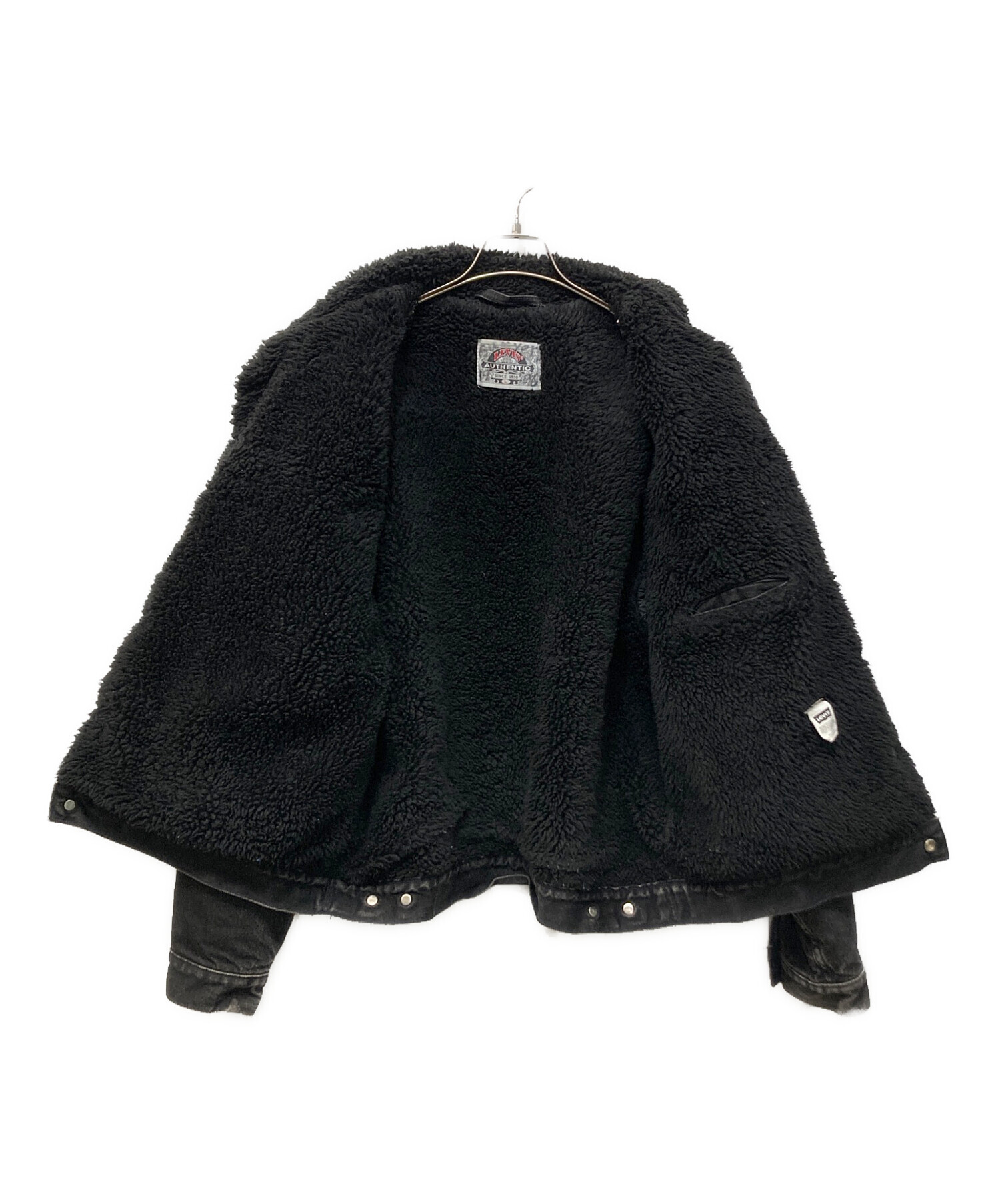 中古・古着通販】LEVI'S (リーバイス) ボアブラックデニムジャケット