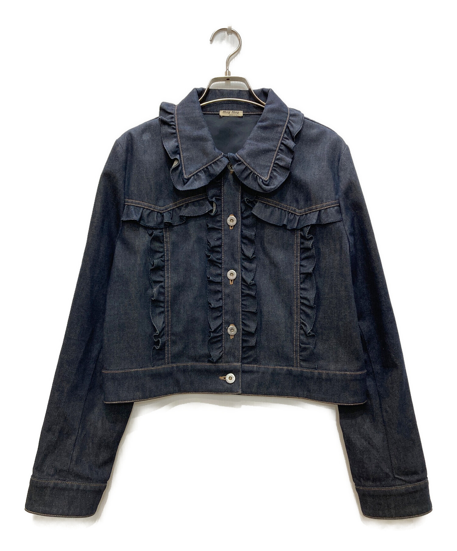 中古・古着通販】MIU MIU (ミュウミュウ) フリル付きデニムジャケット