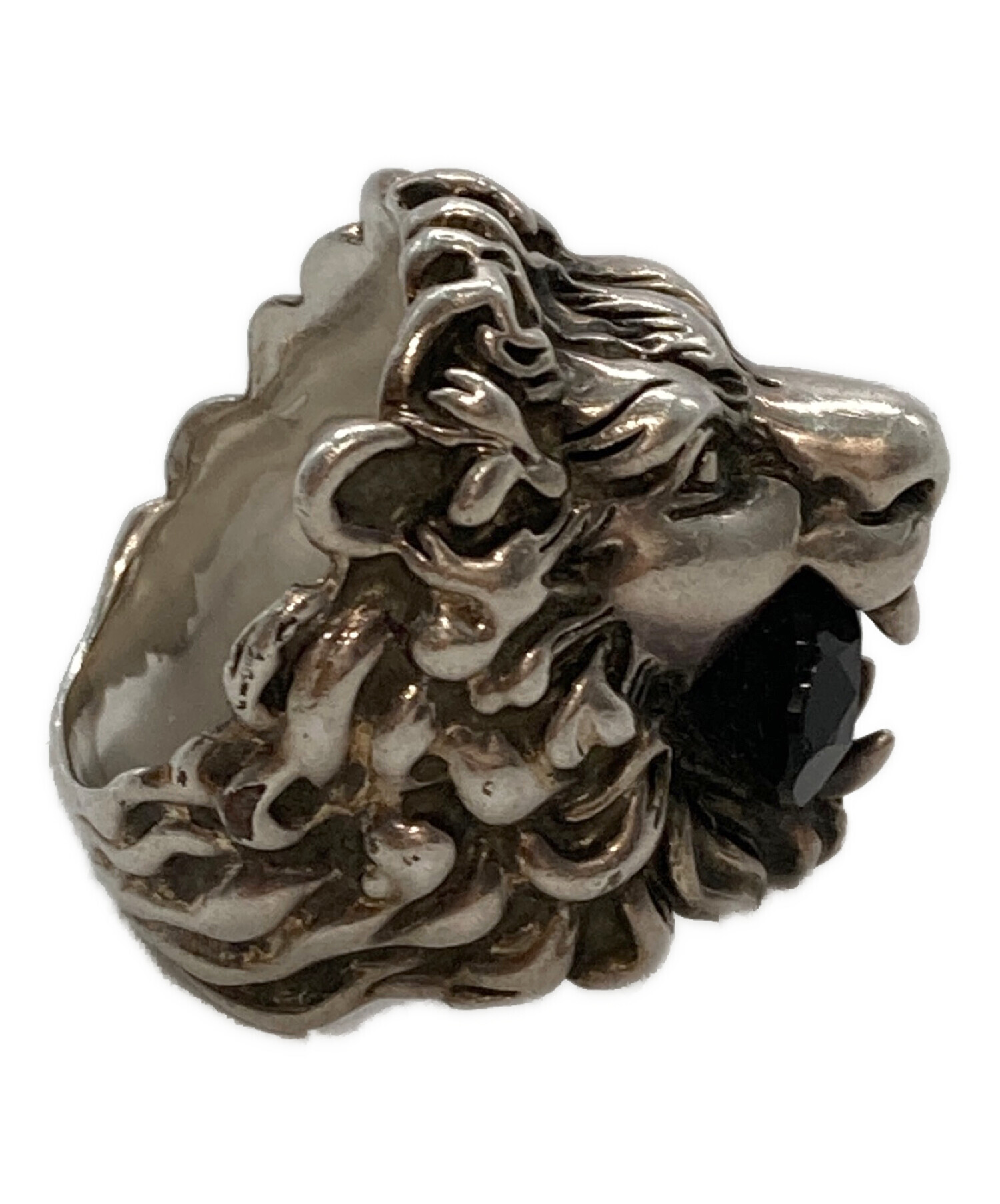 中古・古着通販】GUCCI (グッチ) ライオンヘッドリング シルバー