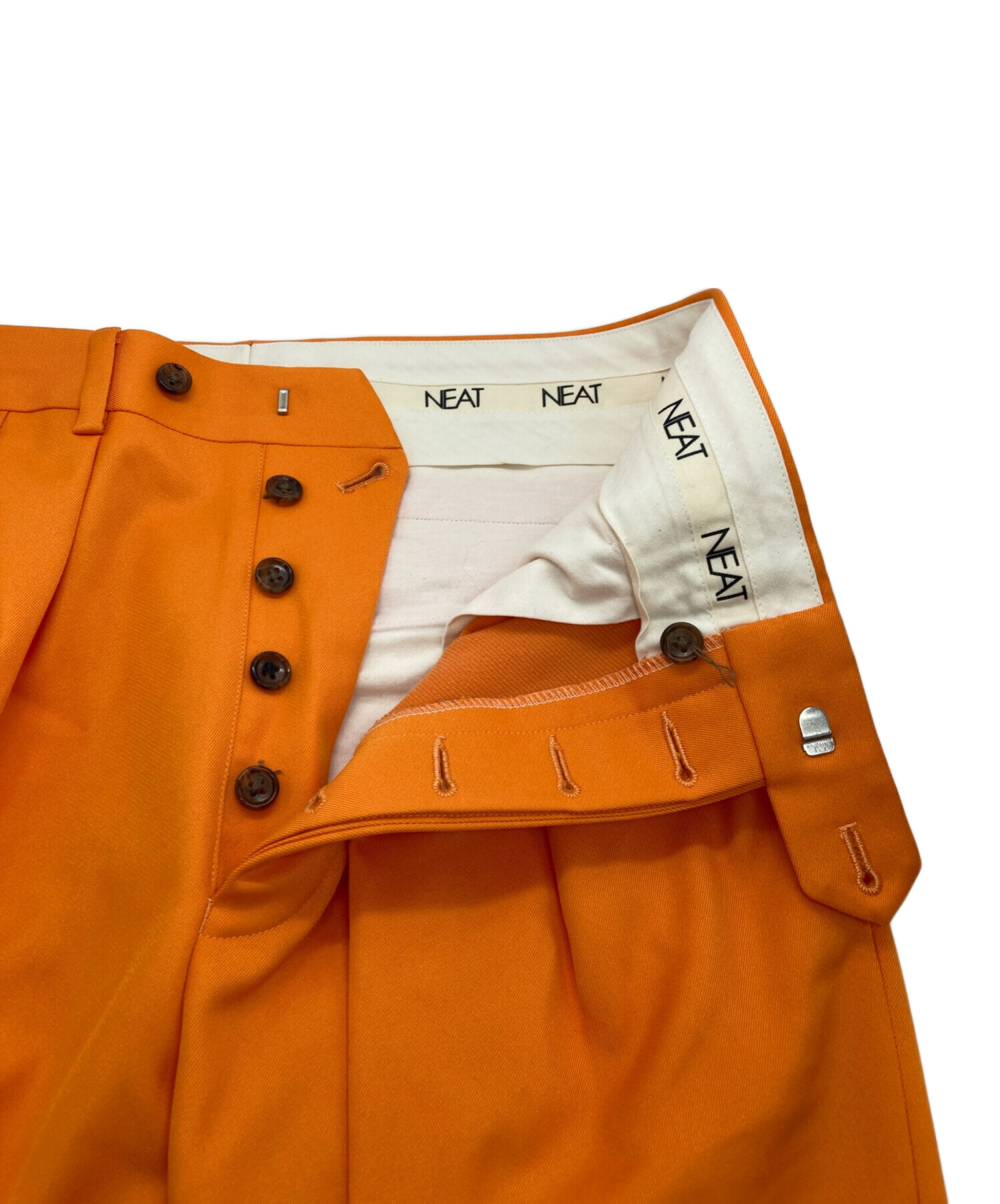 中古・古着通販】NEAT (ニート) 2タックトラウザーパンツ オレンジ