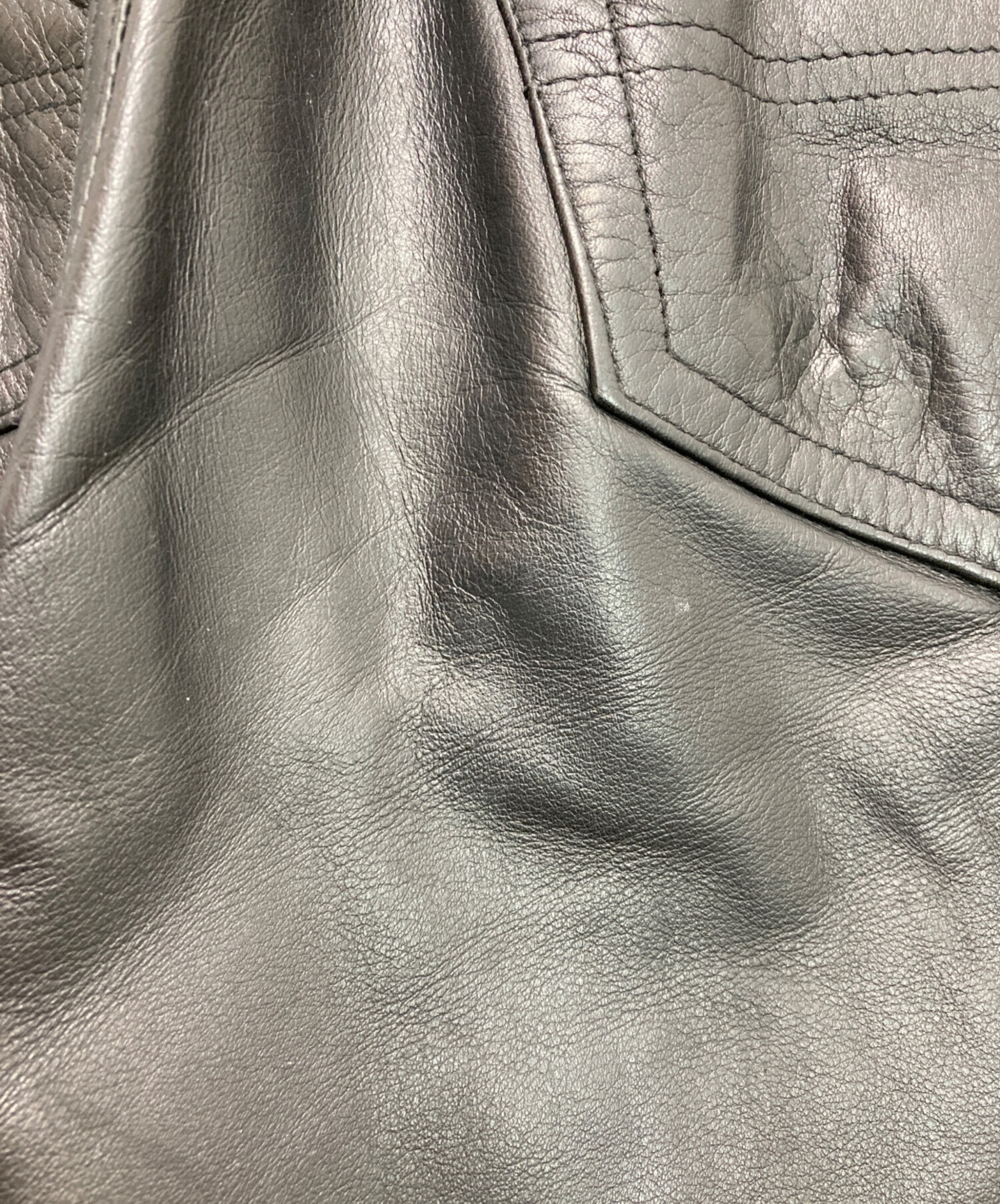 中古・古着通販】Paul Smith (ポールスミス) レザーパンツ ブラック