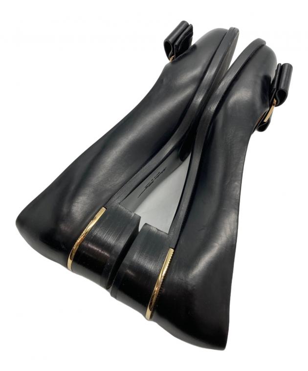 中古・古着通販】Ferragamo (フェラガモ) NERO CALF ヴァラリボン