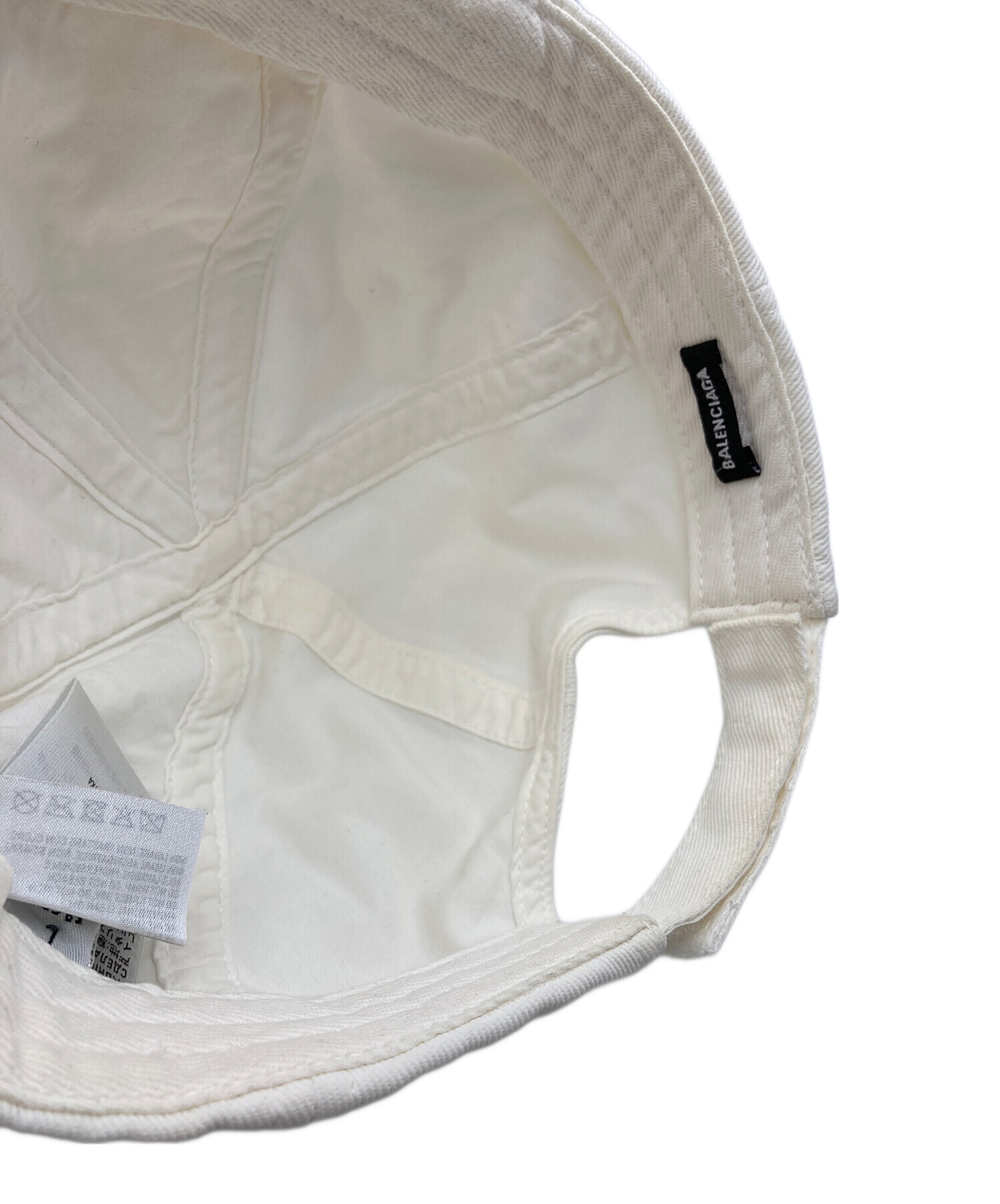 中古・古着通販】BALENCIAGA (バレンシアガ) ロゴキャップ ホワイト