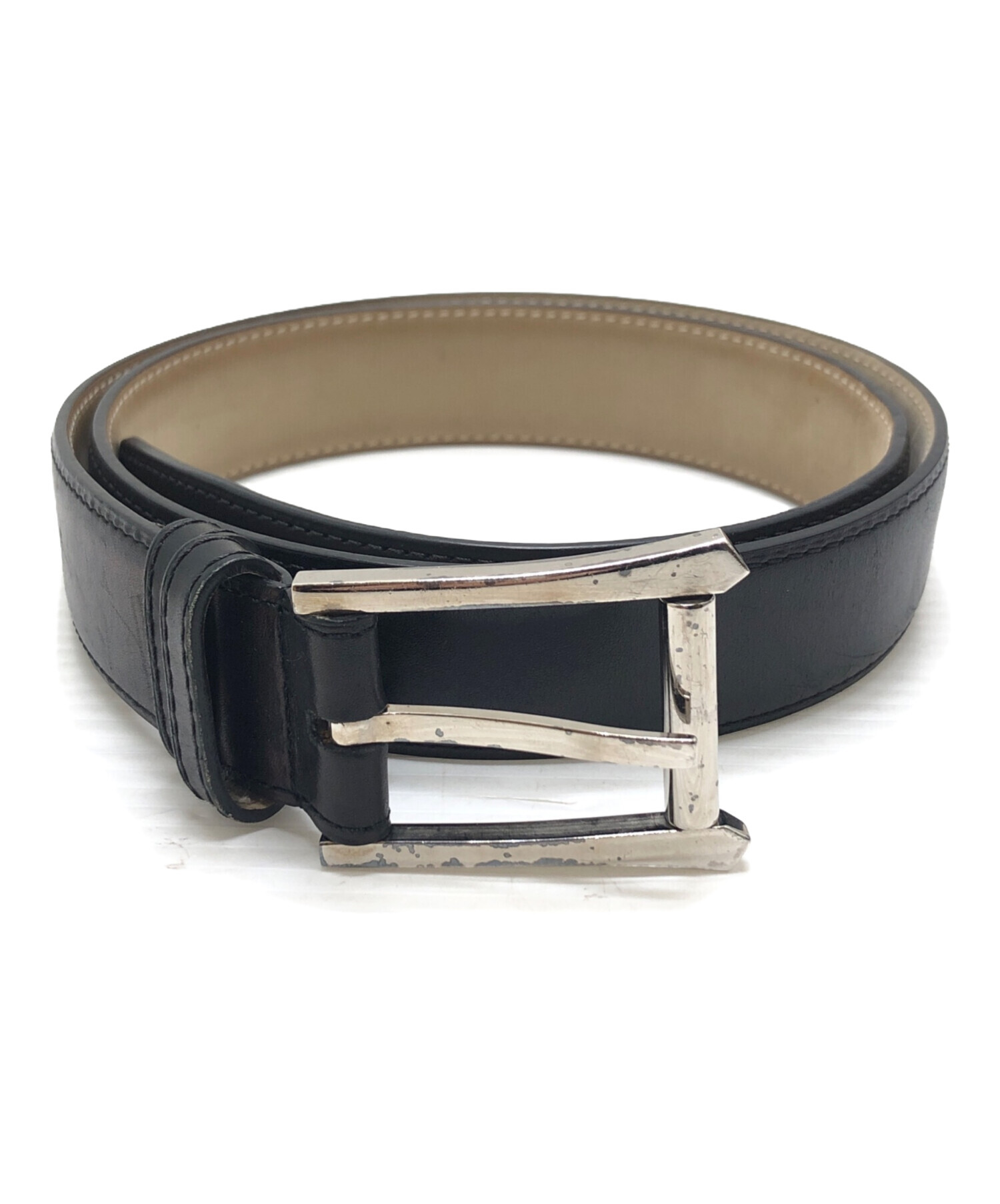 中古・古着通販】JOHN LOBB (ジョンロブ) レザーベルト ブラック