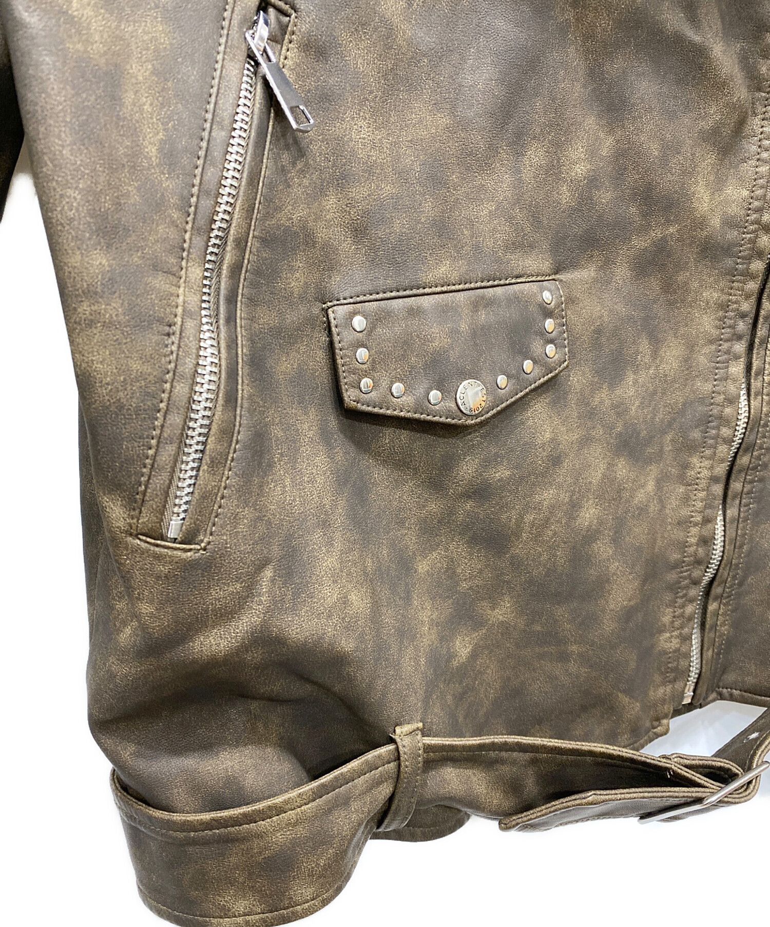 中古・古着通販】ACLENT (アクレント) ライダースジャケット ブラウン