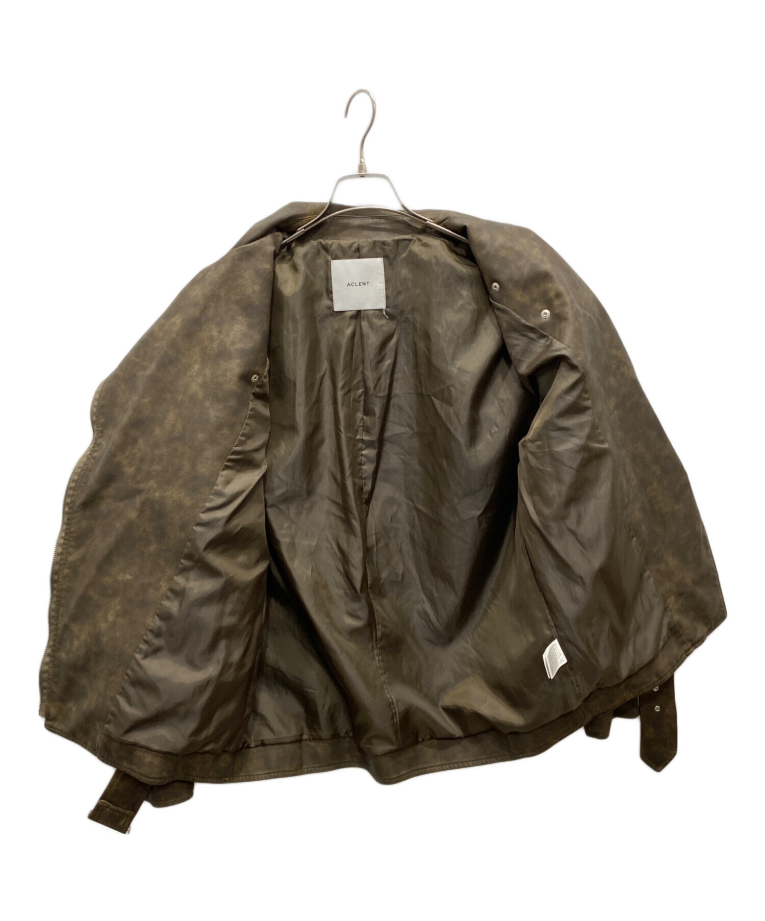 中古・古着通販】ACLENT (アクレント) ライダースジャケット ブラウン
