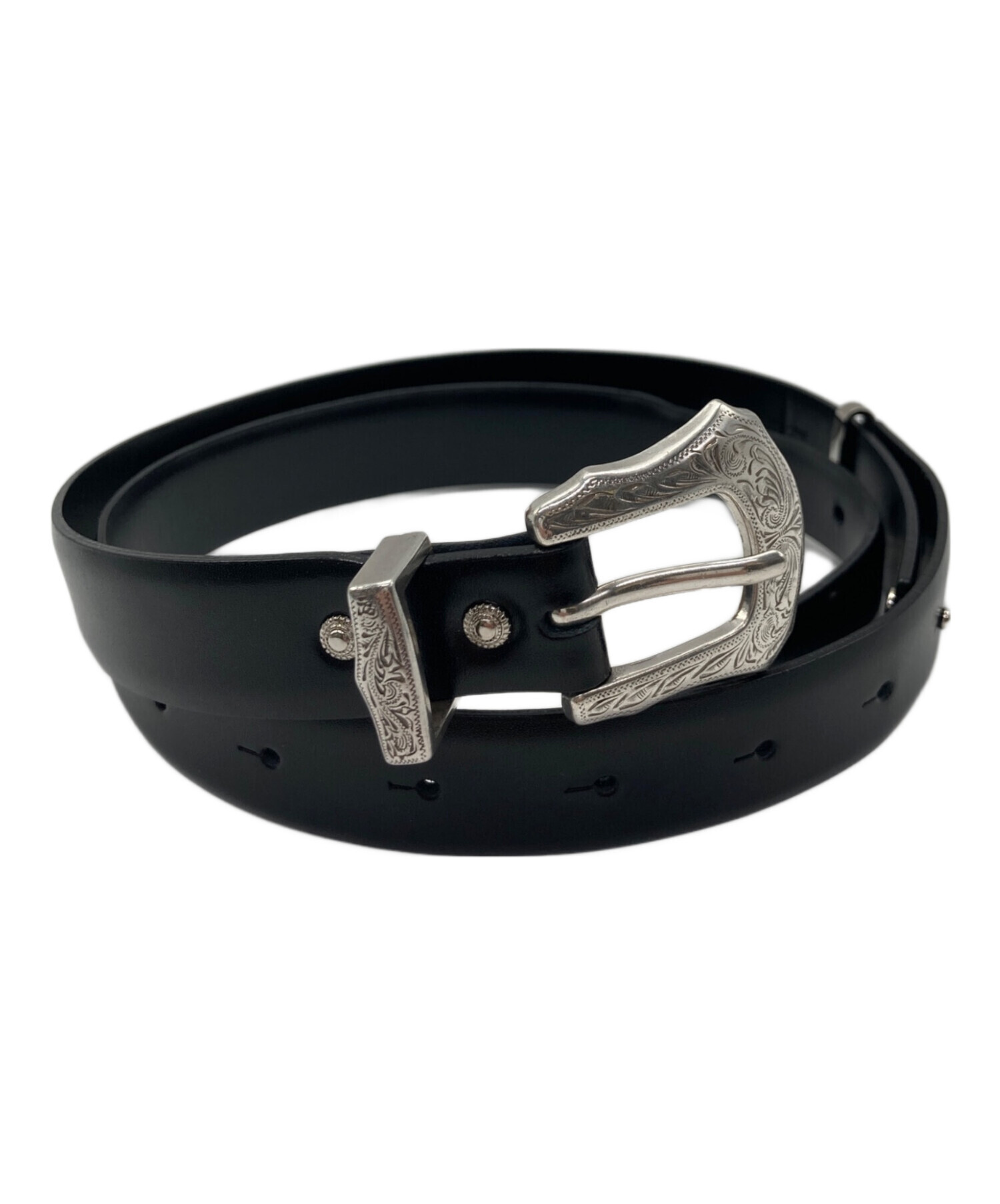 TOGA L BUCKLE BELT メタルバックルベルト Metal Buckle Belt in Black
