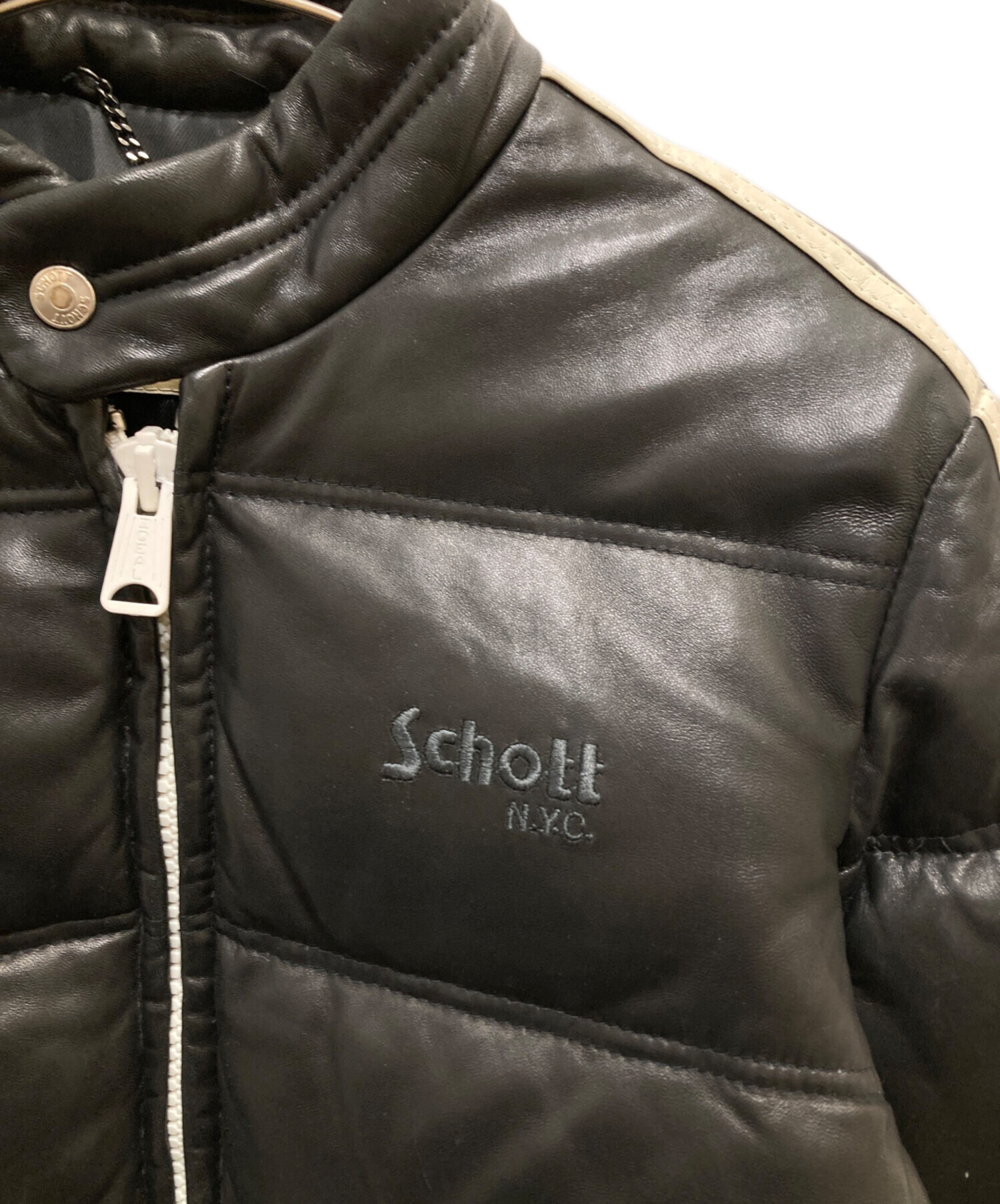 中古・古着通販】Schott (ショット) ラムレザーダウンジャケット