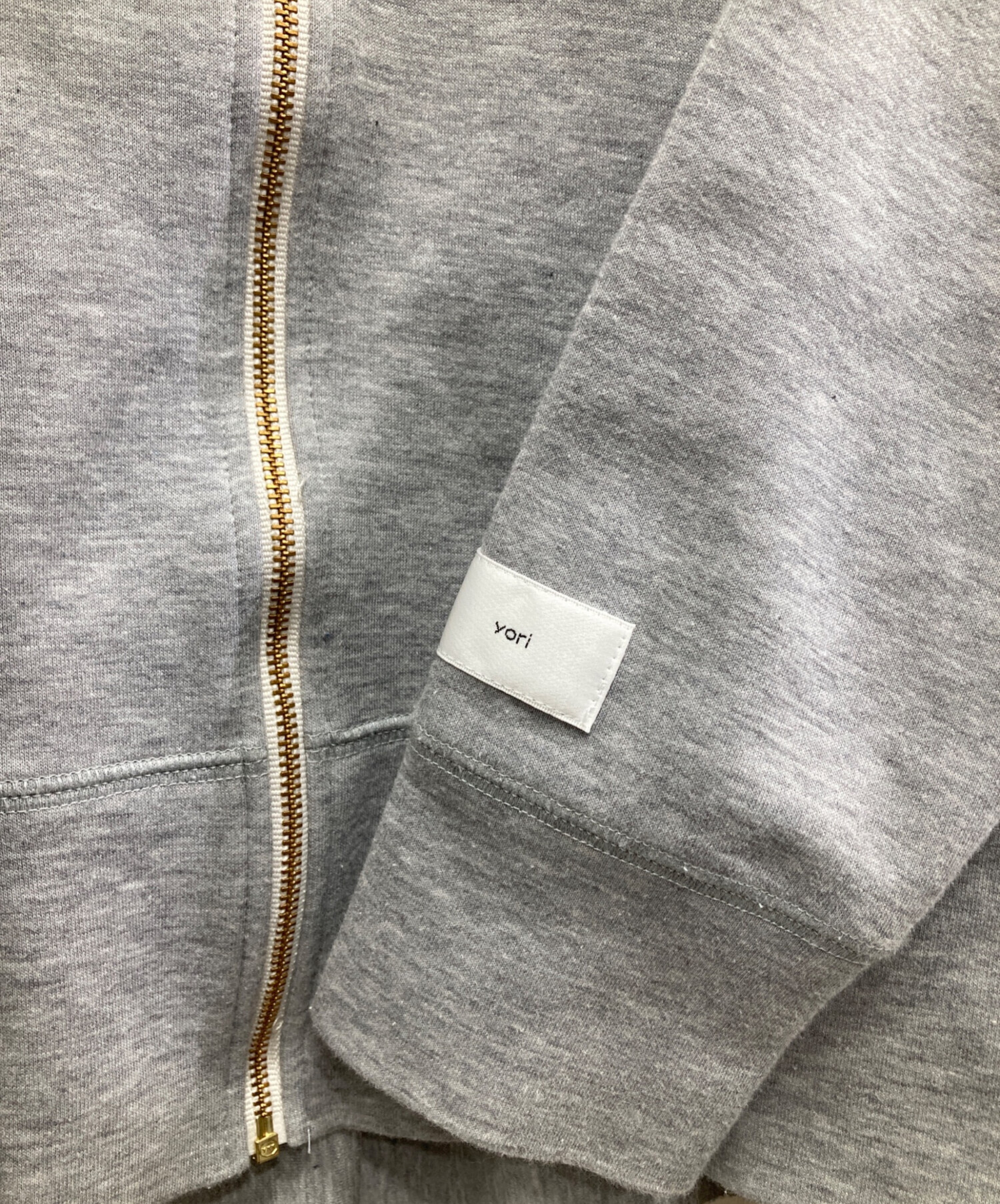 中古・古着通販】yori (ヨリ) ダンボールニットパーカー グレー サイズ