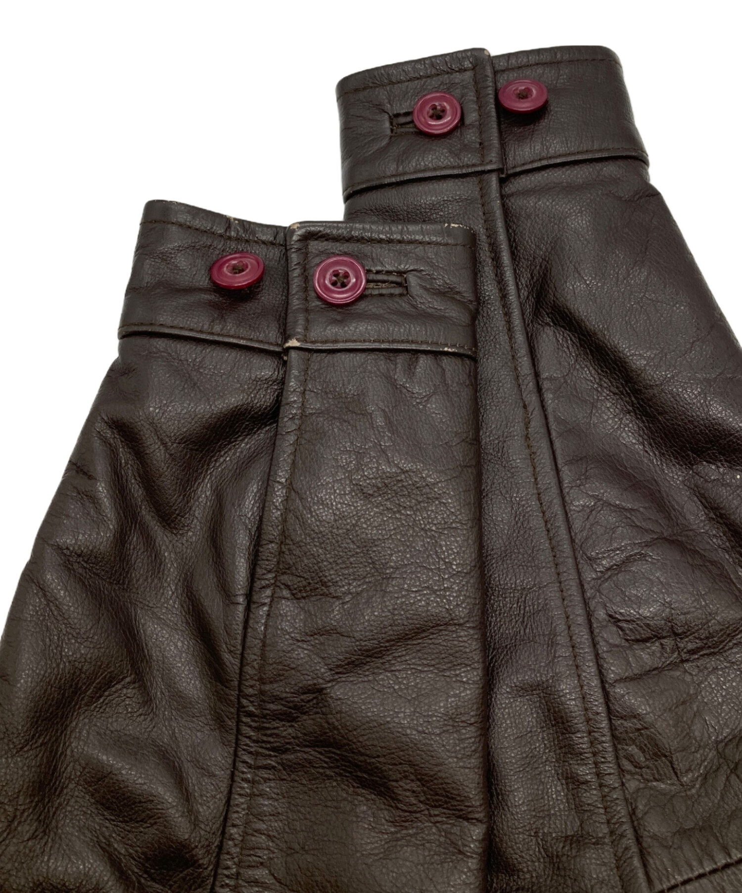 中古・古着通販】GAP (ギャップ) オールドレザージャケット ブラウン