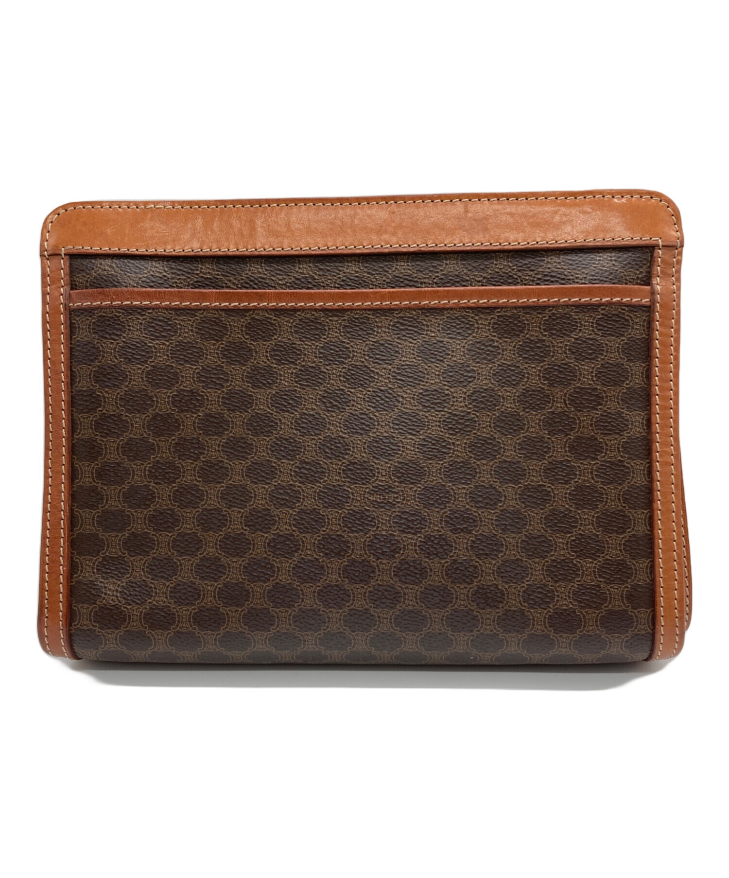 中古・古着通販】CELINE (セリーヌ) マカダム柄ポーチ ブラウン