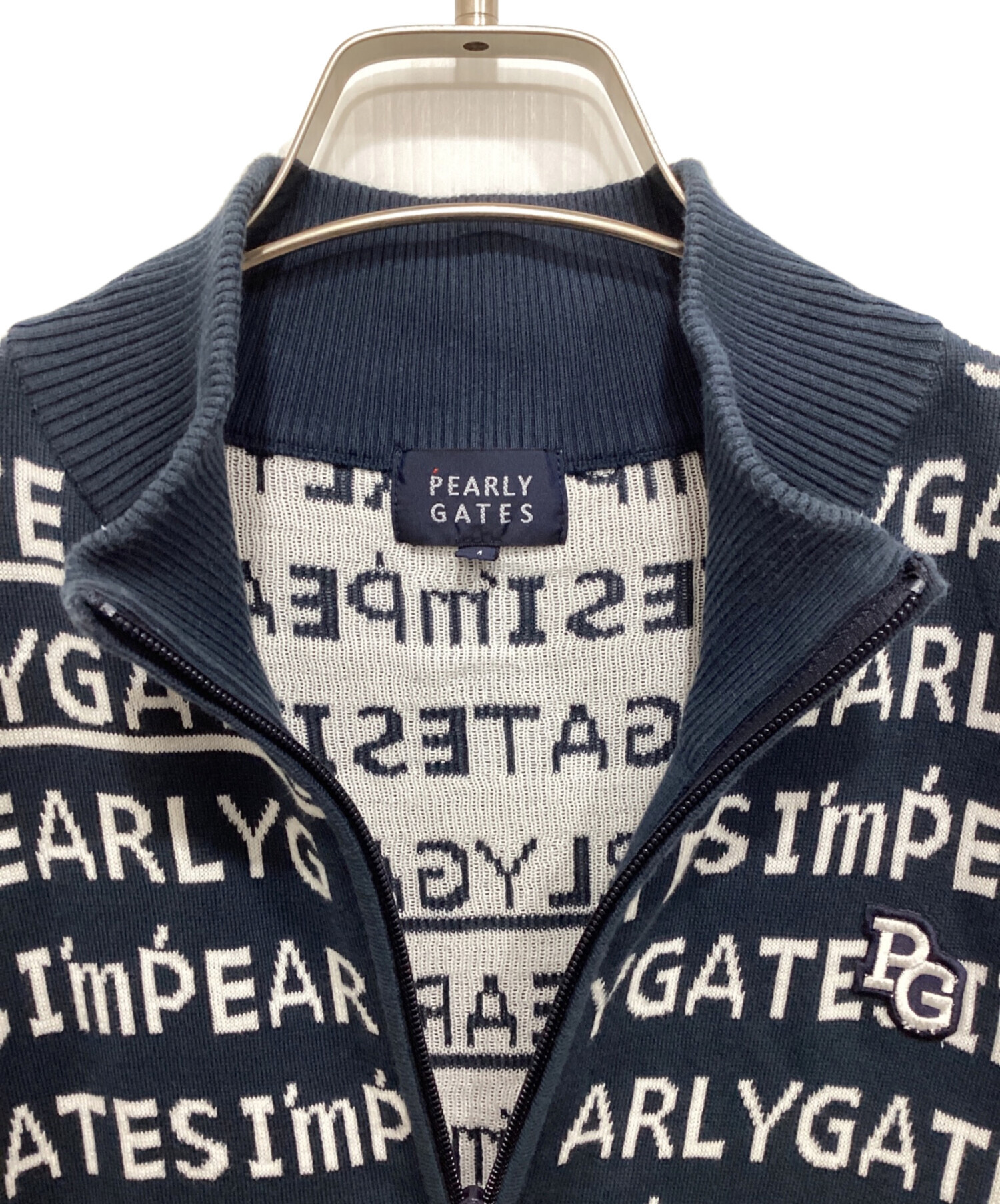 中古・古着通販】PEARLY GATES (パーリーゲイツ) ジップニット