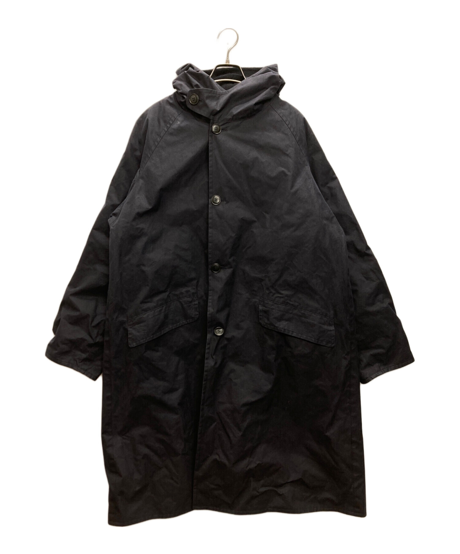 中古・古着通販】COMOLI (コモリ) コットンフーデットコート ネイビー